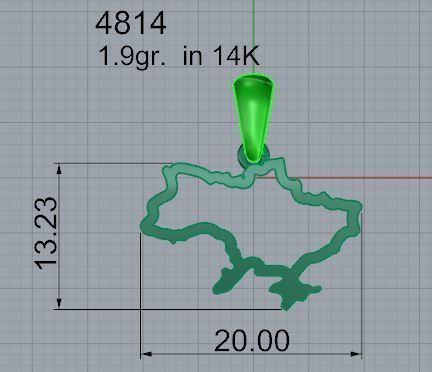 Map Pendant 4814 3D print model_4