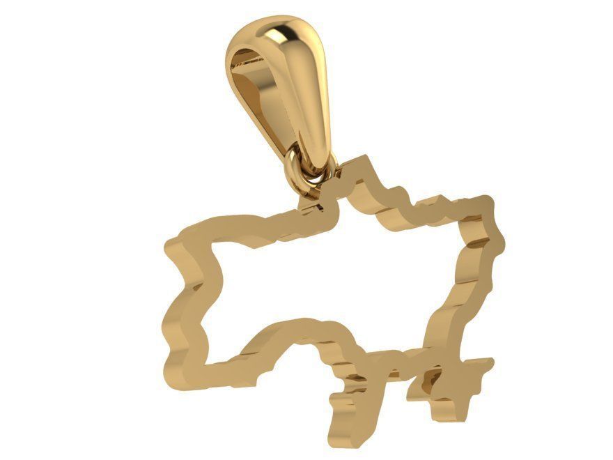 Map Pendant 4814 3D print model_1