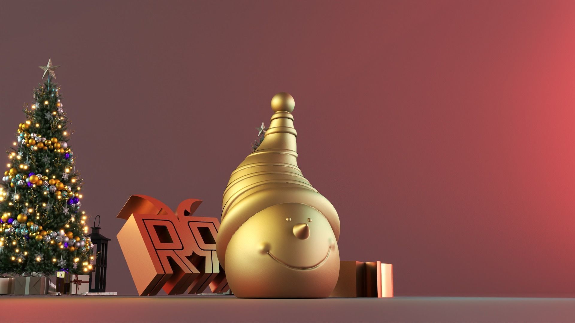 snowman deer cute decor 3D print model_7