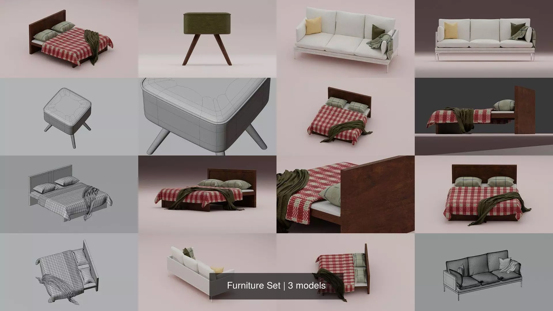 Furniture Set 3D Model Collection_0