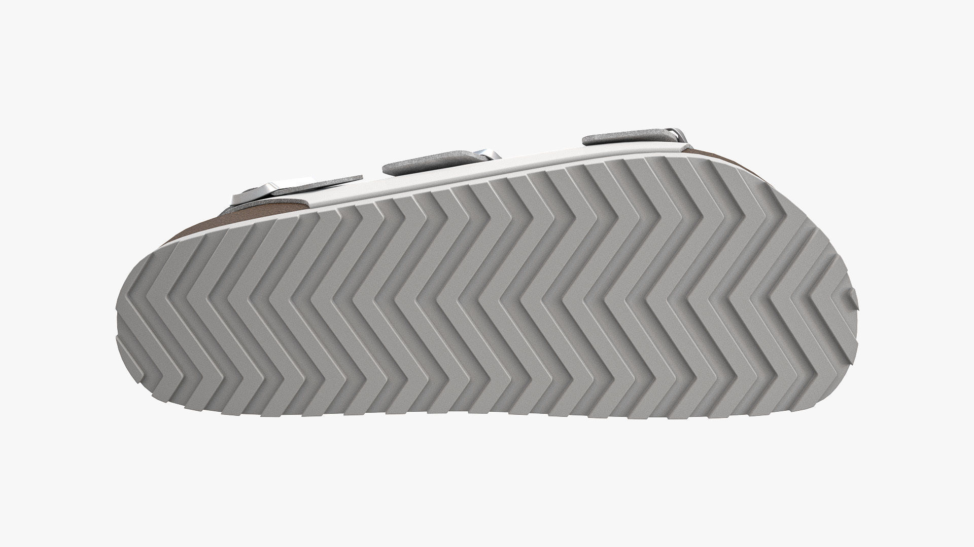 Backstrap Sandals White Patent 3D model_8