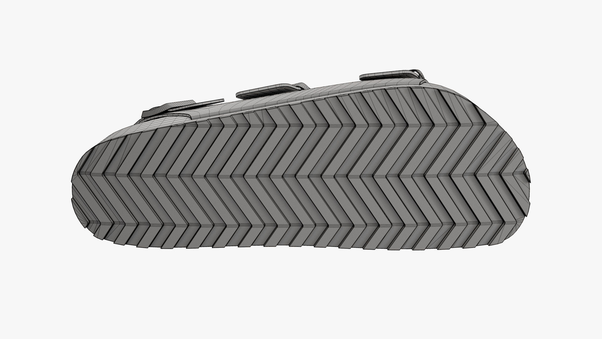 Backstrap Sandals White Patent 3D model_16