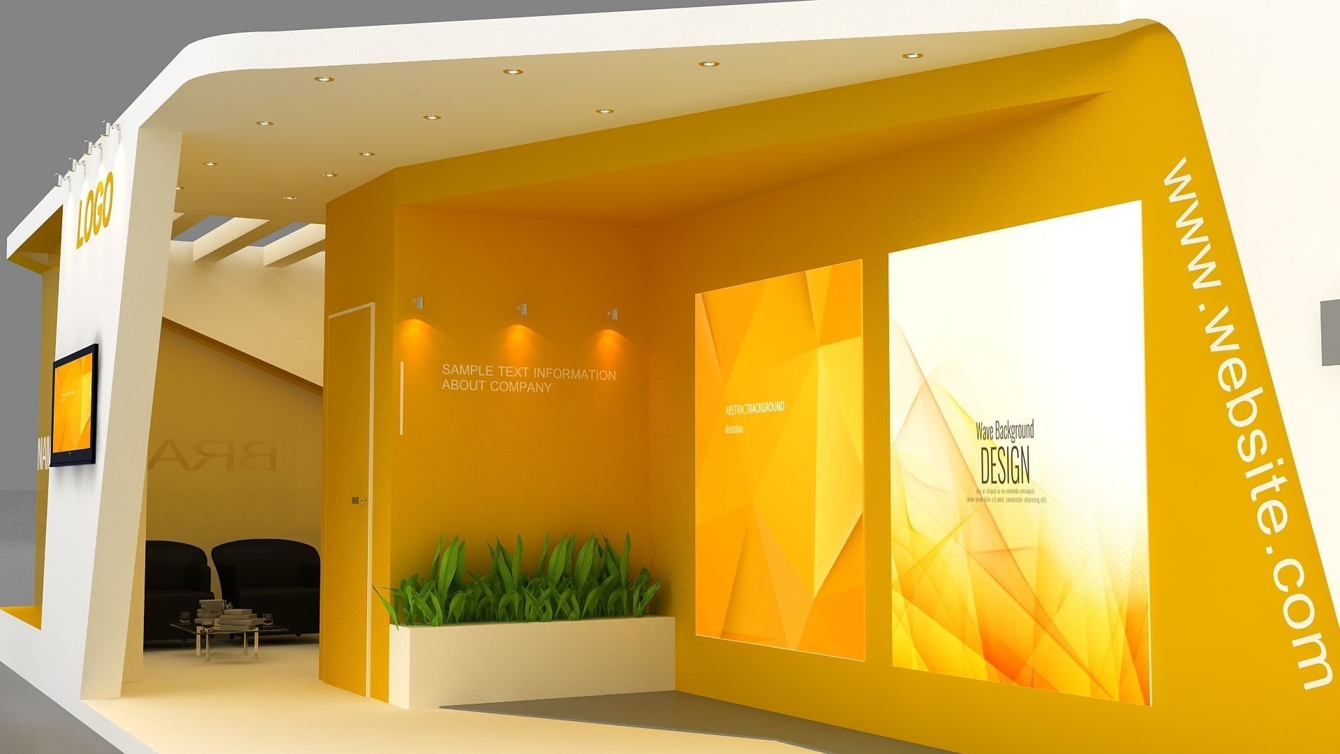 booth 3d 3D model_9