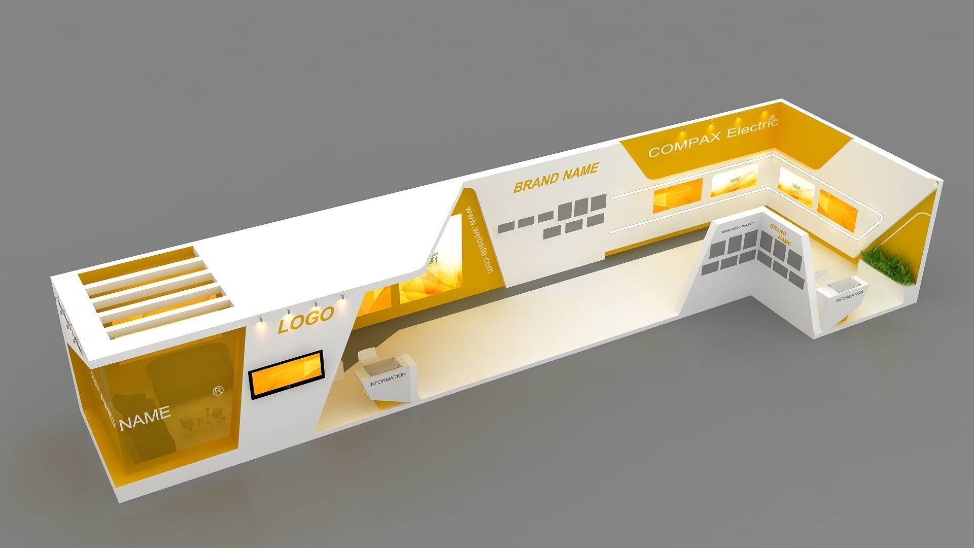 booth 3d 3D model_10