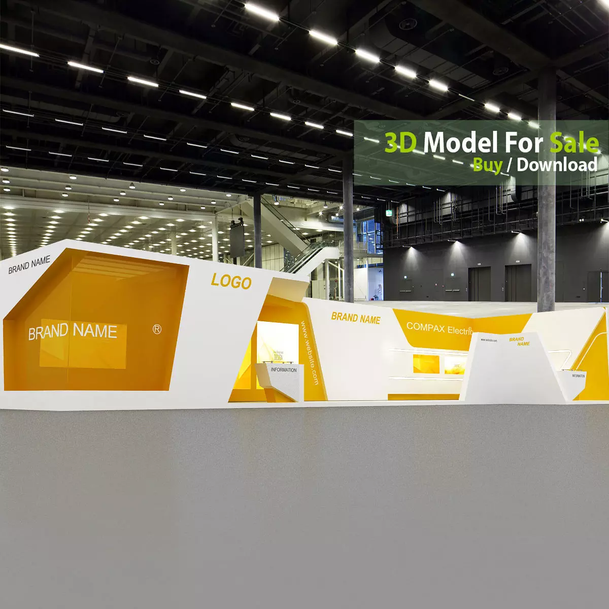 booth 3d 3D model_3