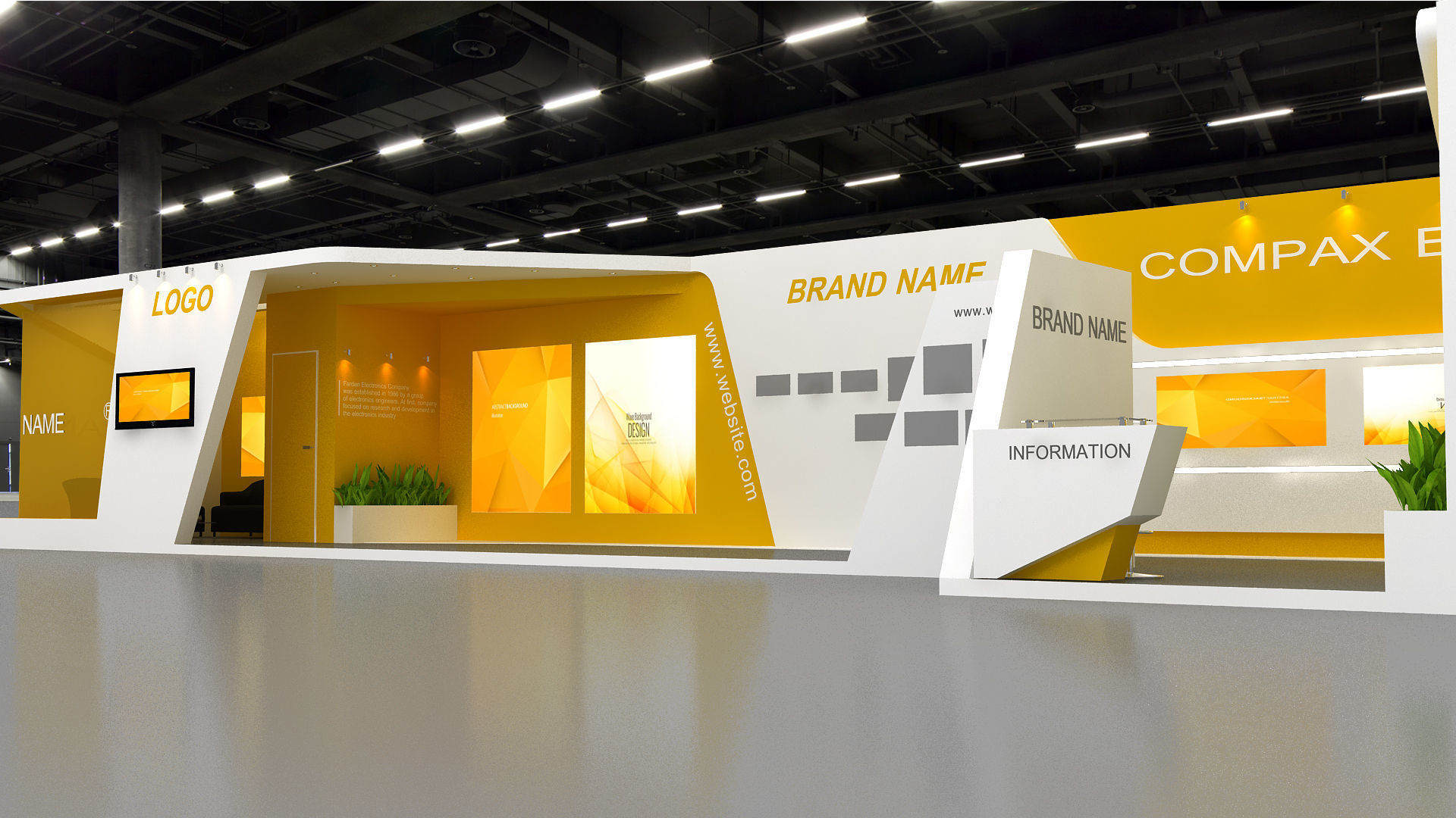 booth 3d 3D model_7