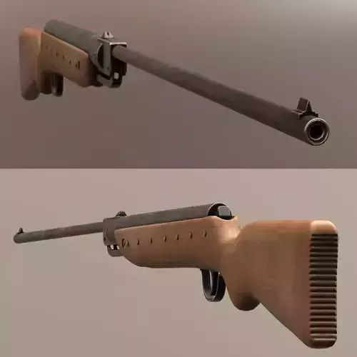 Airgun Haenel Model III-56 Knicker Low-poly 3D model