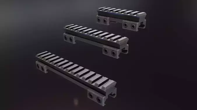 Picatinny Rail Deck Free low-poly 3D model