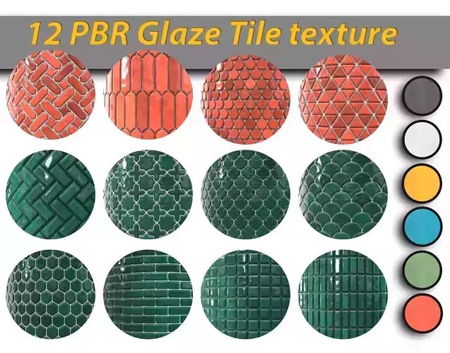 kitchen glaze tile PBR texture collection Texture