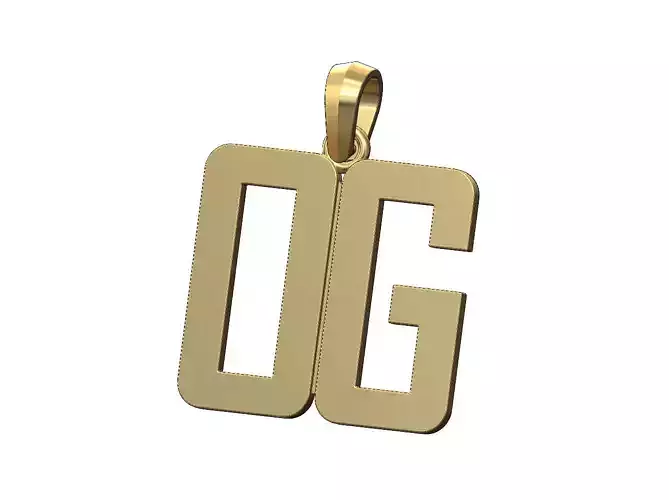 Simple OG original gangster pendant 3D print model