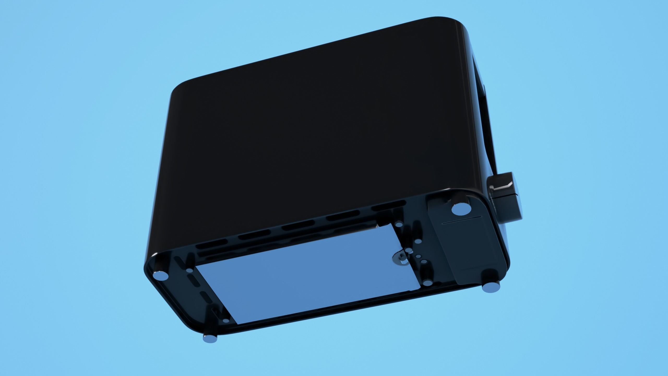 Single Slice Cool Touch Toaster Digitally Crafted Toaster 3D model_2