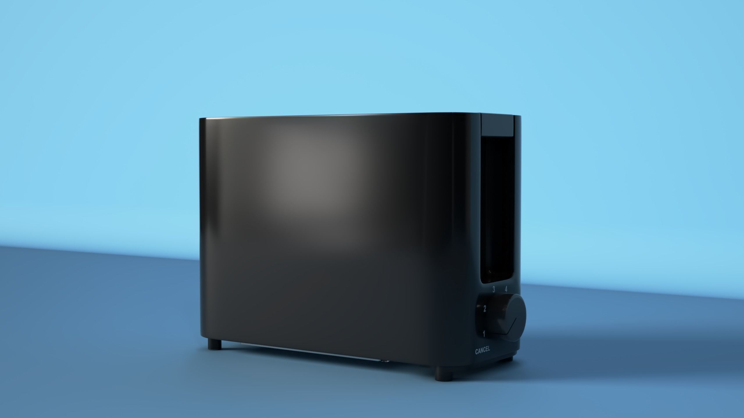 Single Slice Cool Touch Toaster Digitally Crafted Toaster 3D model_4