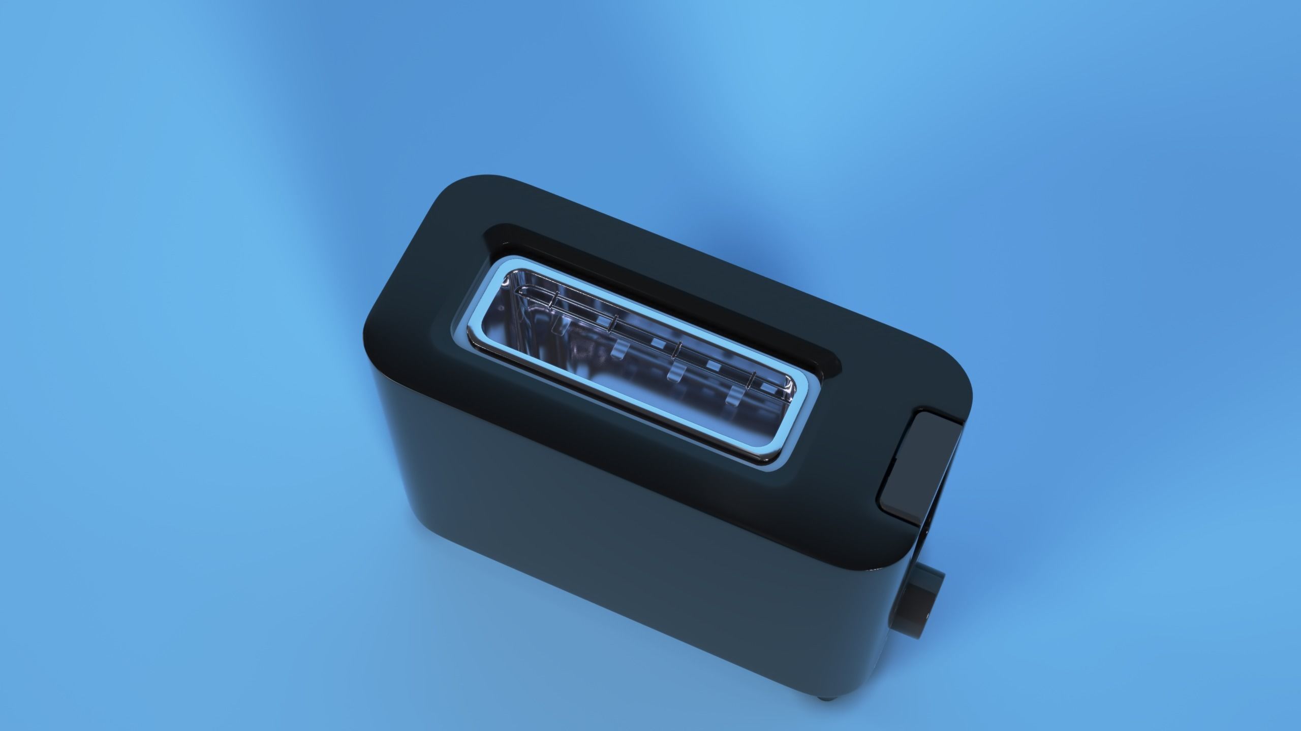 Single Slice Cool Touch Toaster Digitally Crafted Toaster 3D model_1