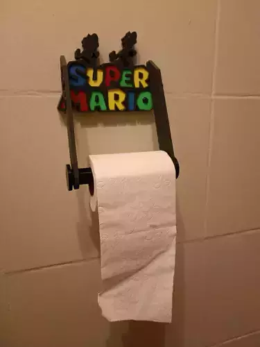 SUPER MARIO BROS TOILET PAPER HOLDER 3D print model