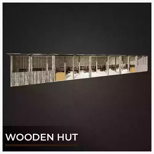 Wooden hut