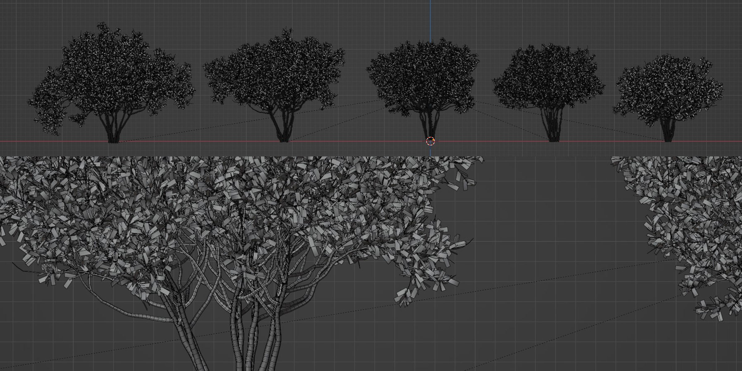 collection of bushes vol 164-Blender 3D model_3