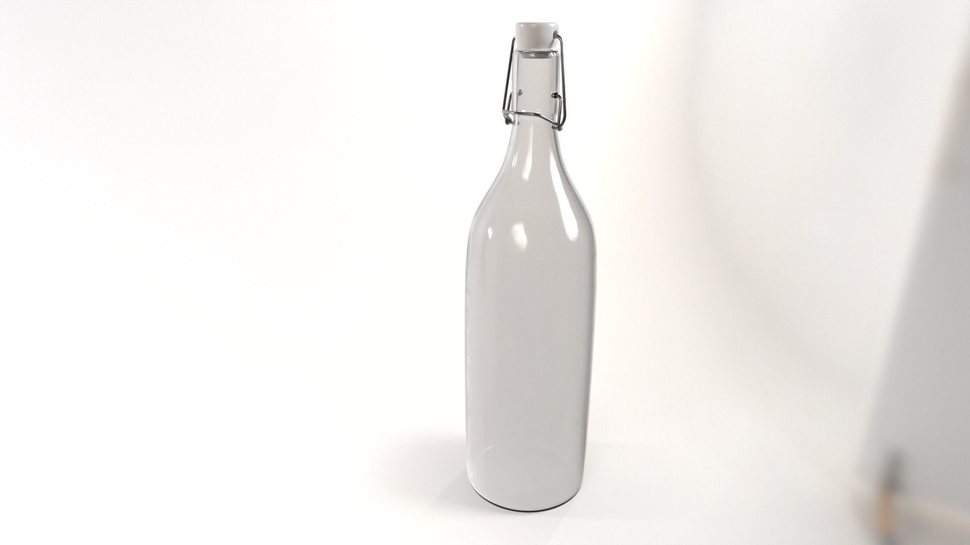 Glass Water Bottle 3D model_3
