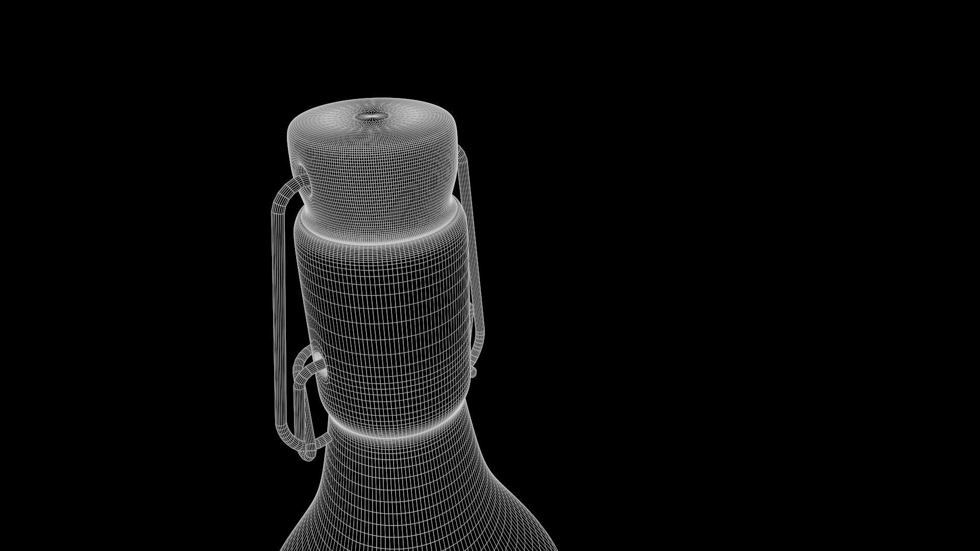 Glass Water Bottle 3D model_9