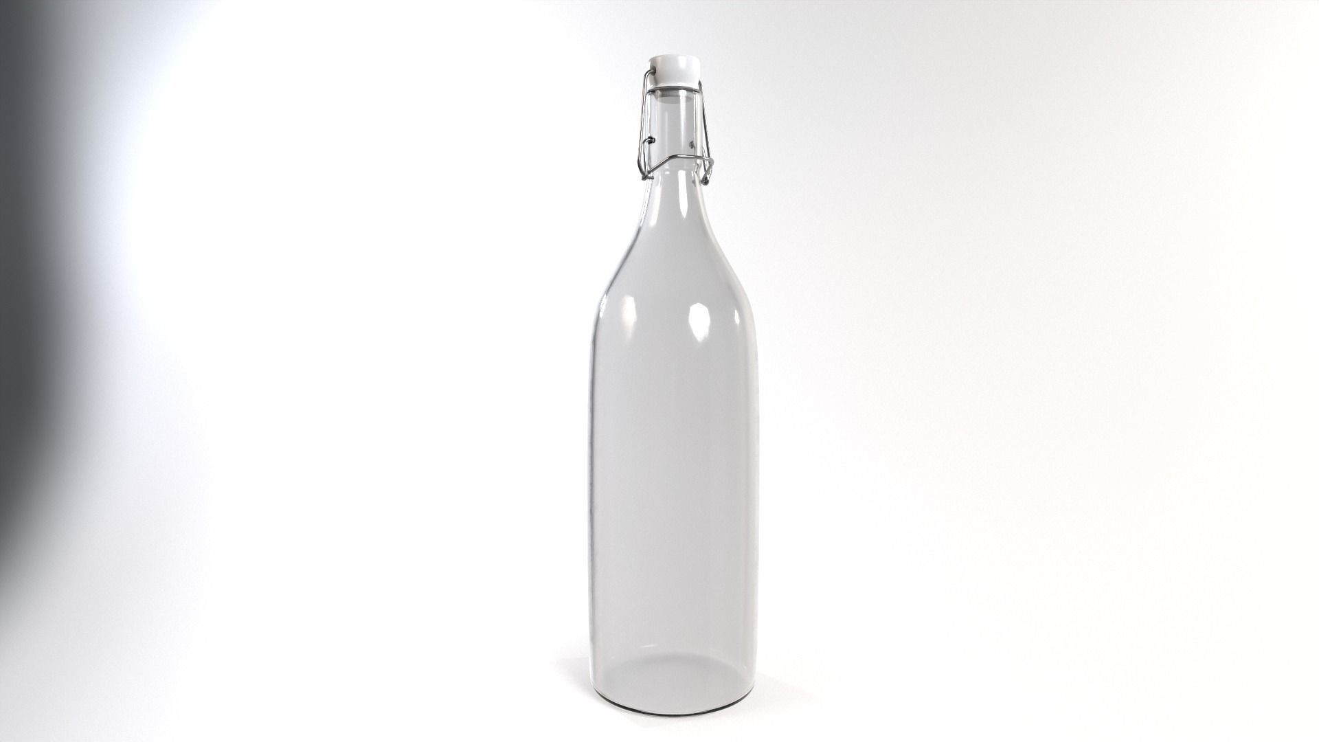 Glass Water Bottle 3D model_5
