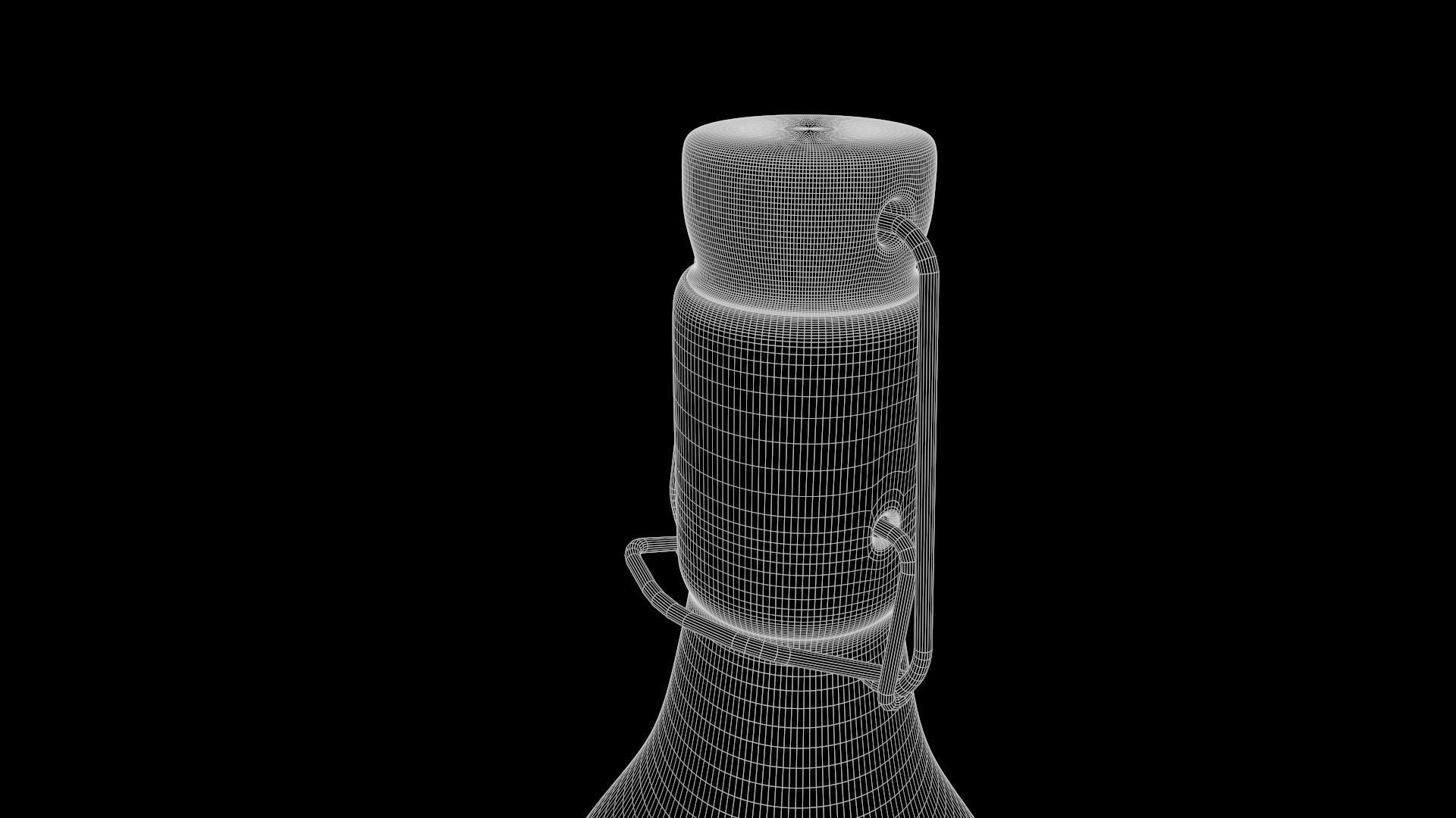 Glass Water Bottle 3D model_10