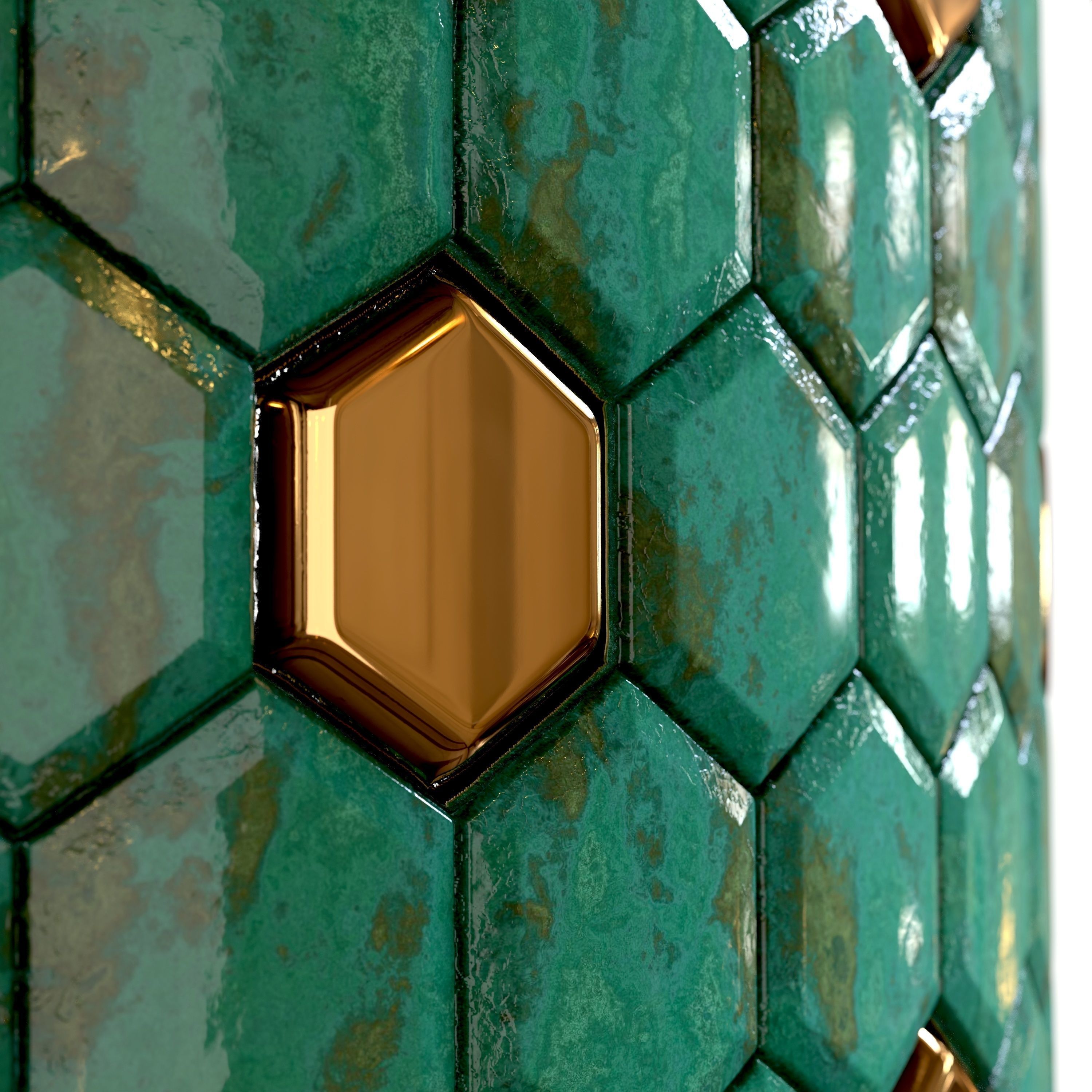 steel and marble tile PBR texture 001 Texture_9