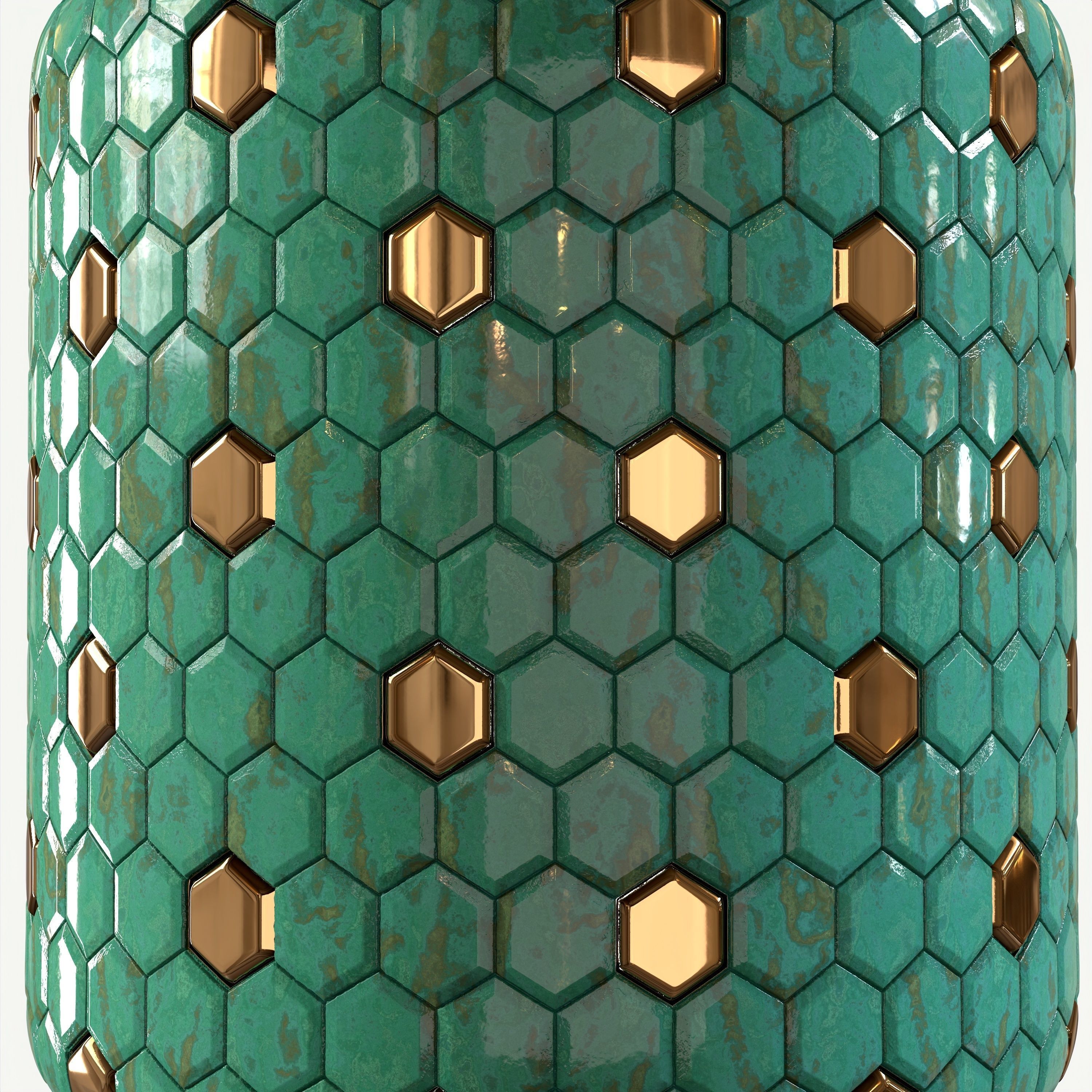 steel and marble tile PBR texture 001 Texture_5