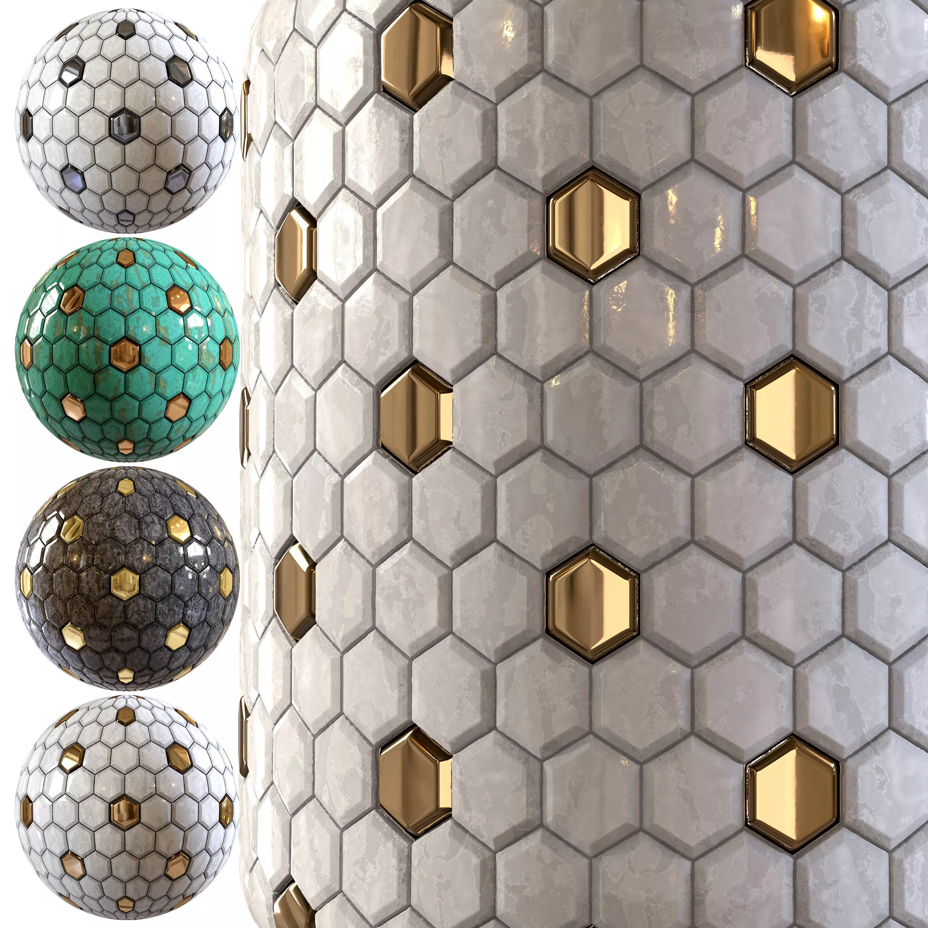 steel and marble tile PBR texture 001 Texture_0