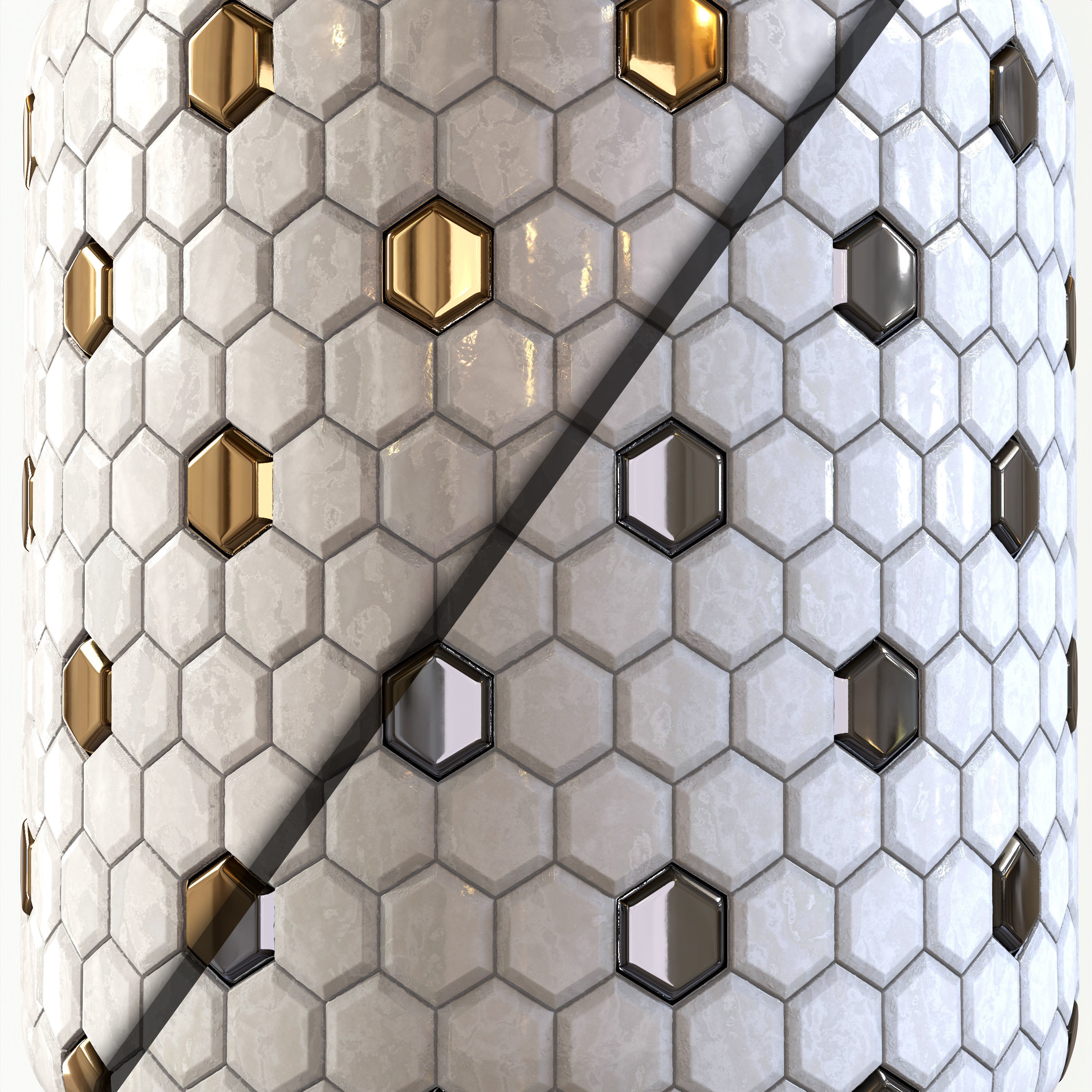 steel and marble tile PBR texture 001 Texture_1