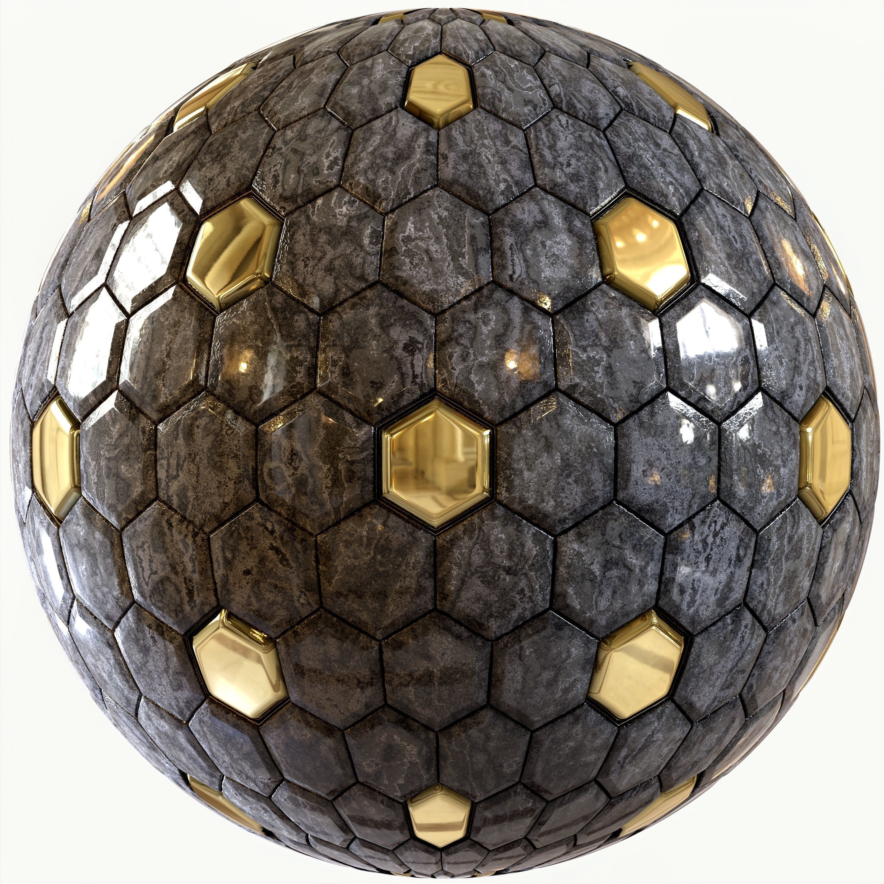 steel and marble tile PBR texture 001 Texture_14