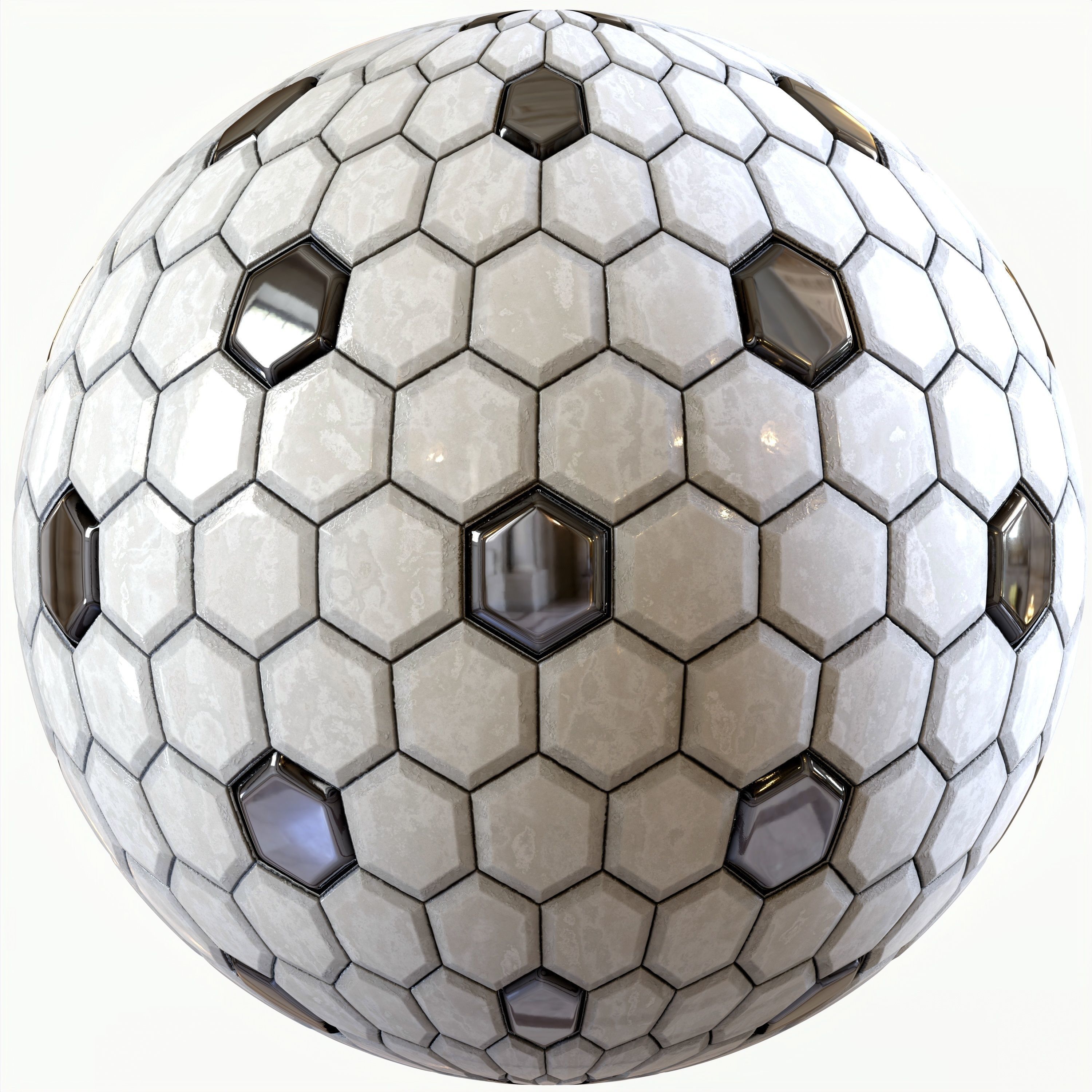 steel and marble tile PBR texture 001 Texture_12