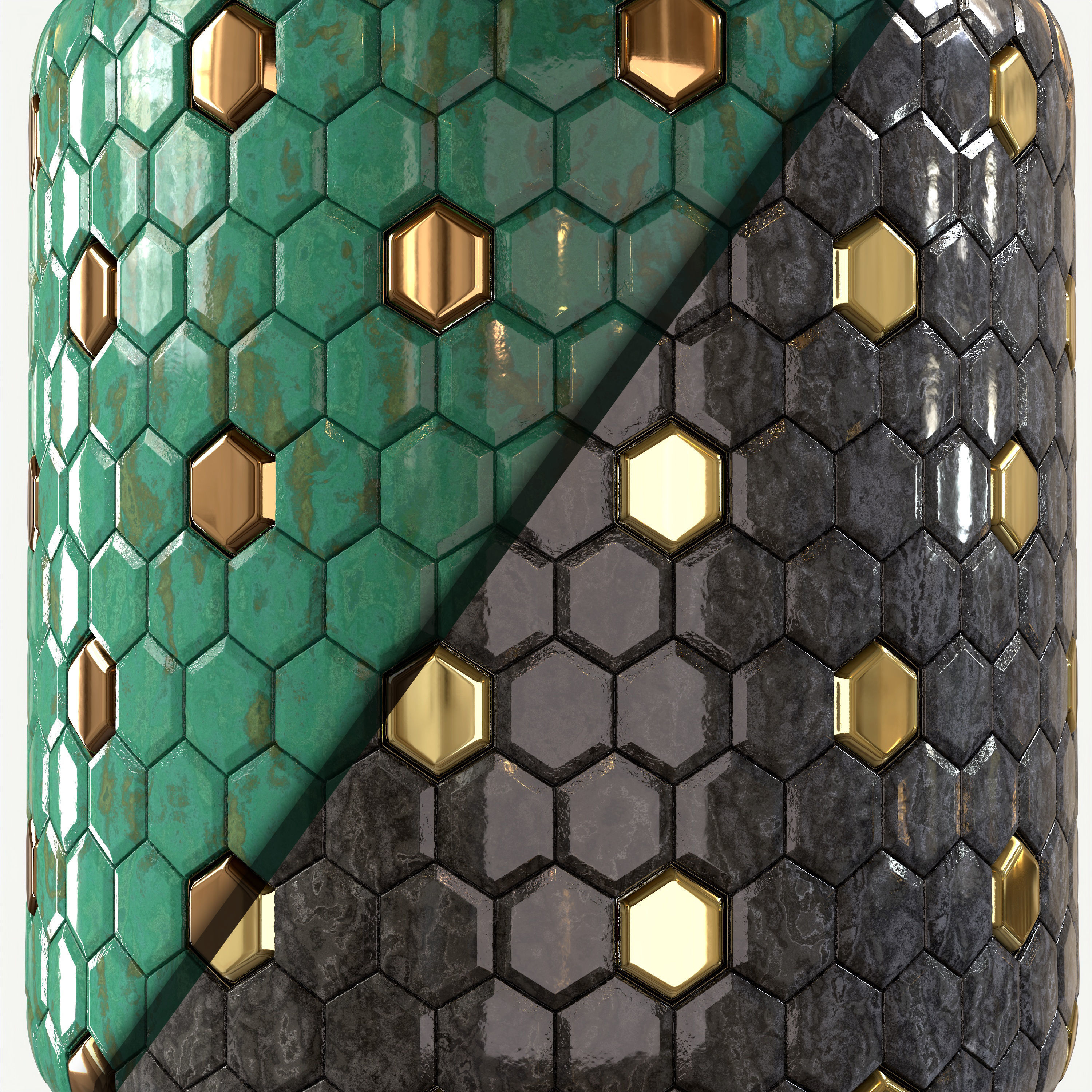 steel and marble tile PBR texture 001 Texture_2