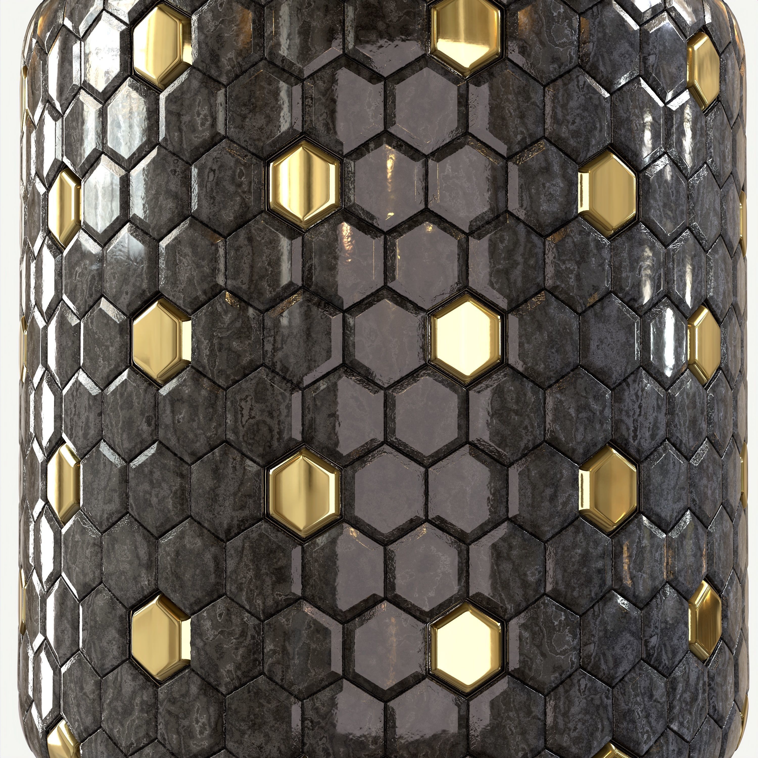 steel and marble tile PBR texture 001 Texture_6