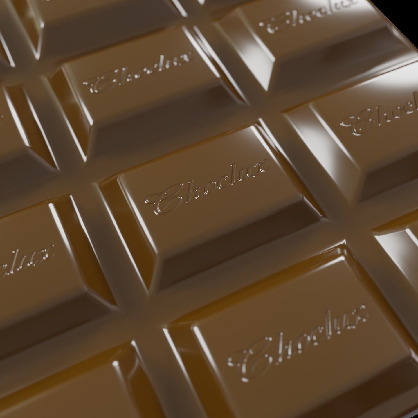 Chocolate Bar - Choclux Free low-poly 3D model_1