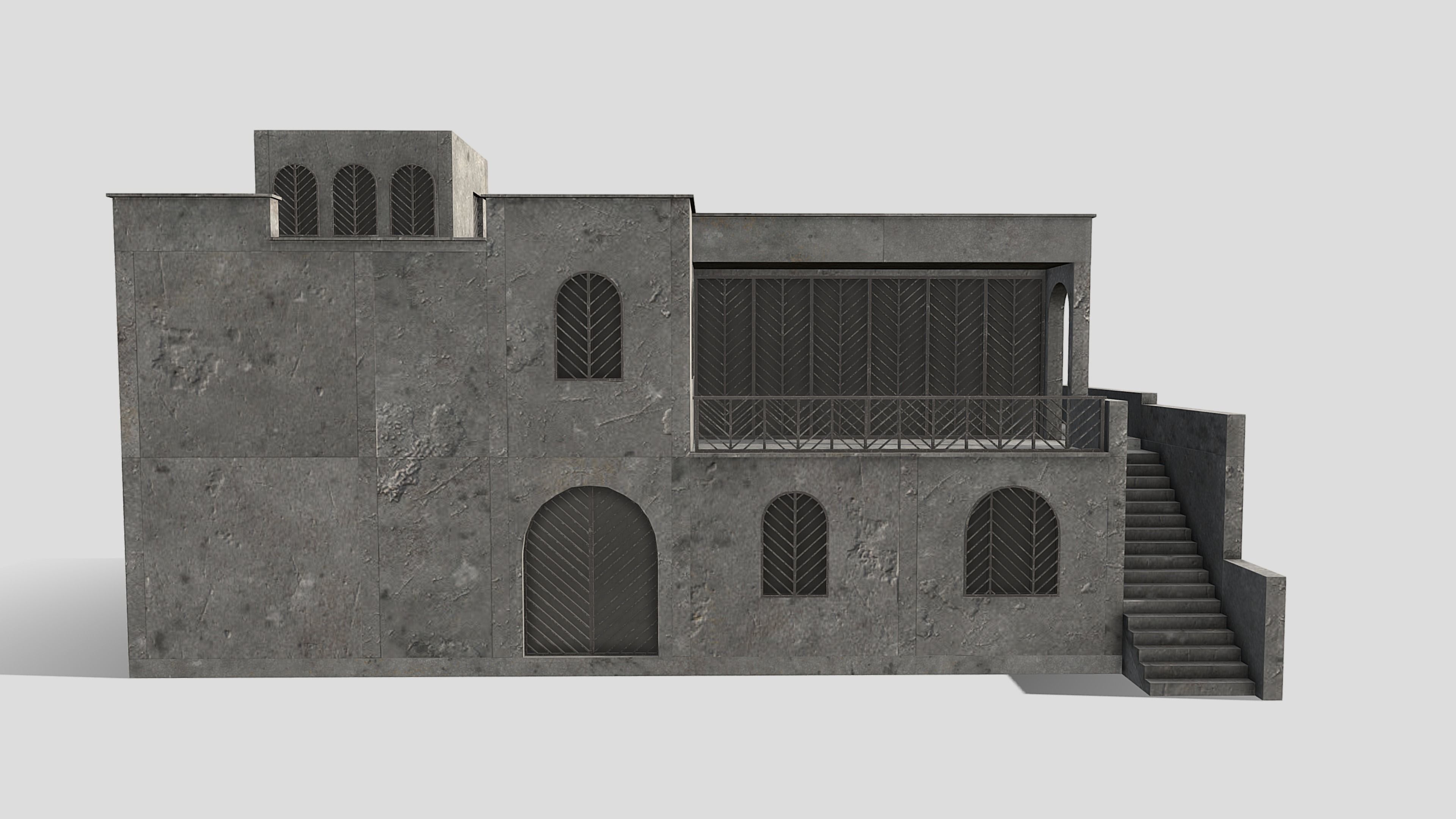 Middle East Building Low-poly 3D model_2
