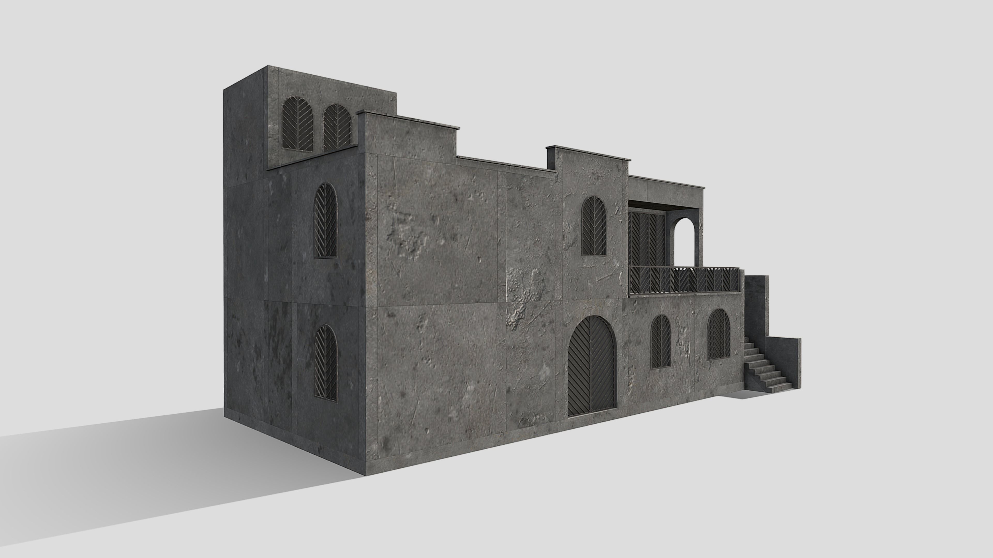 Middle East Building Low-poly 3D model_3