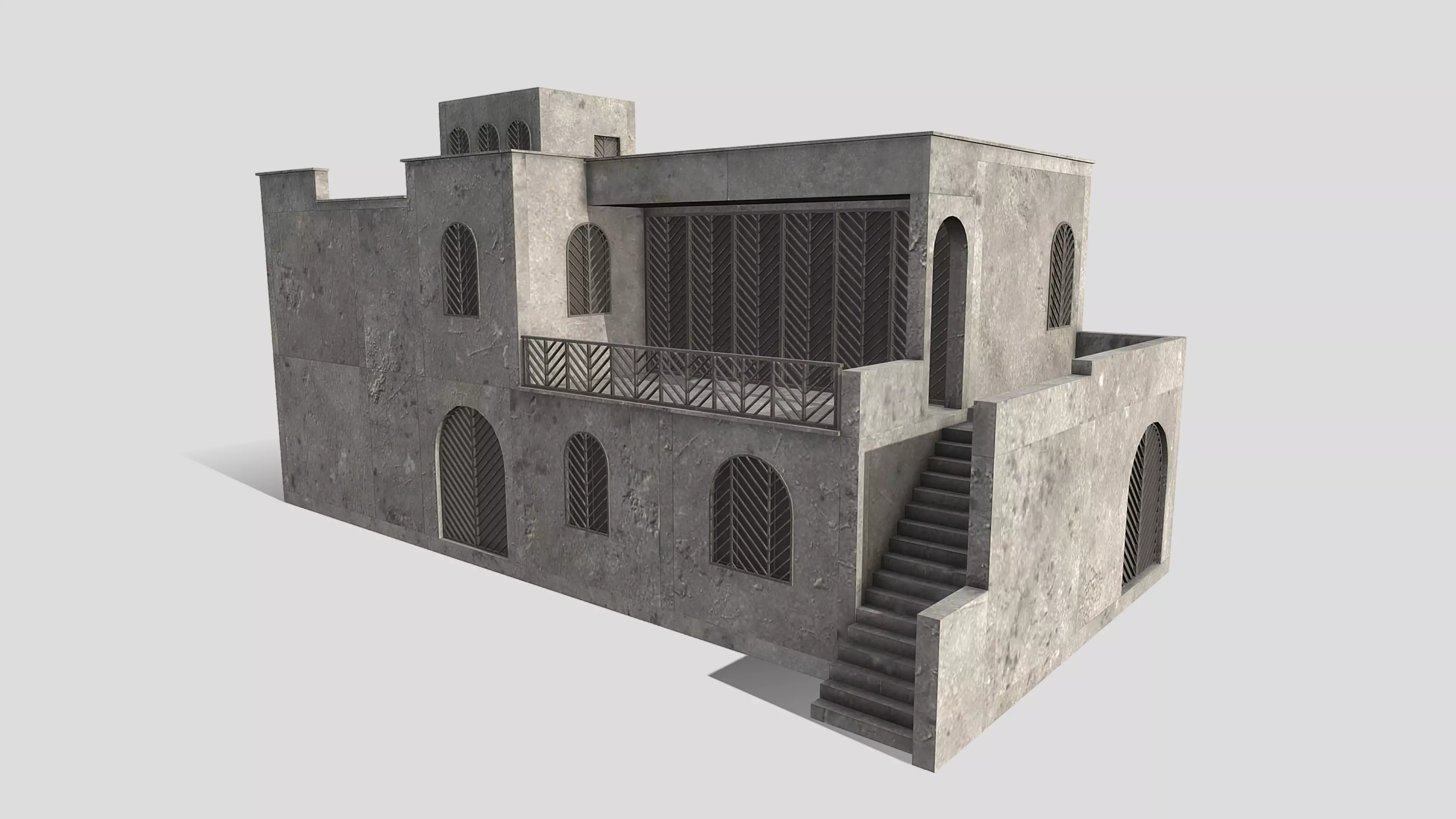 Middle East Building Low-poly 3D model_0