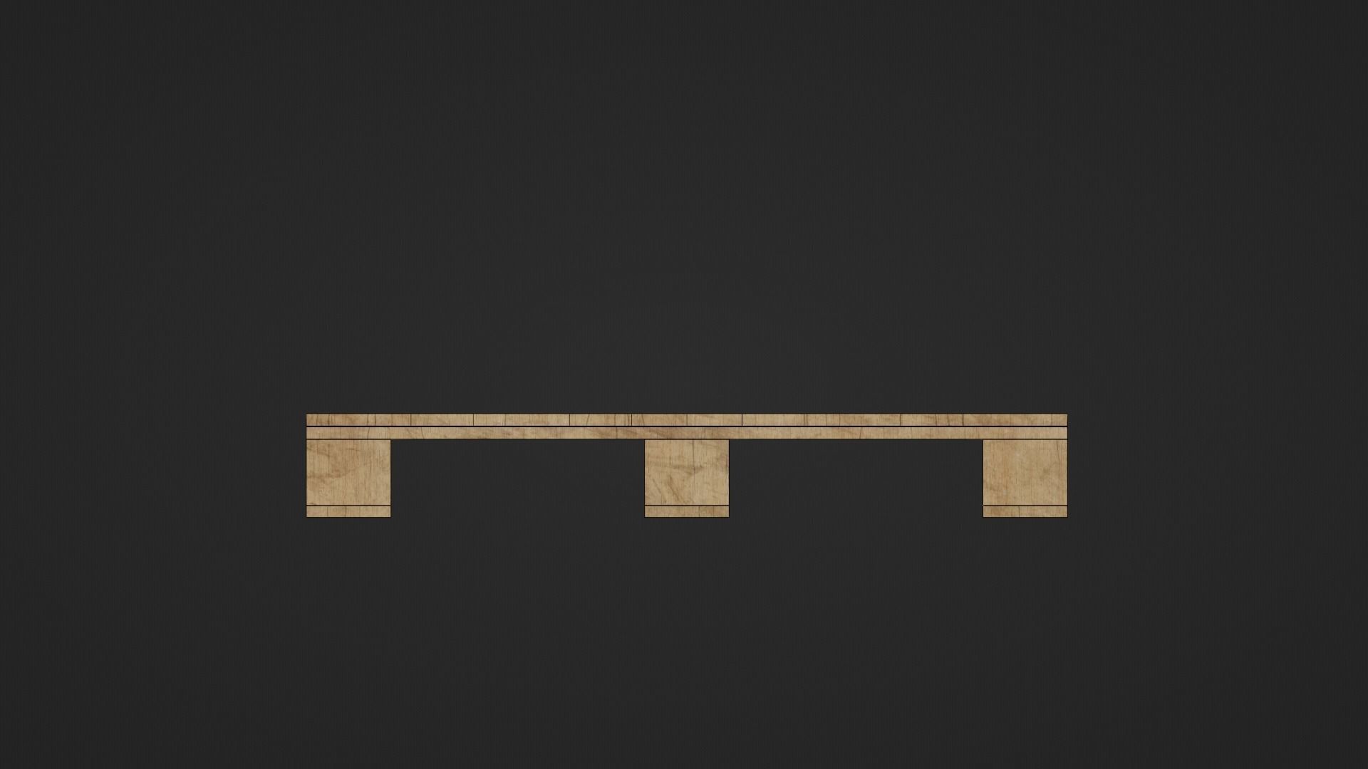 Wooden Cargo Pallet Low-poly 3D model_33