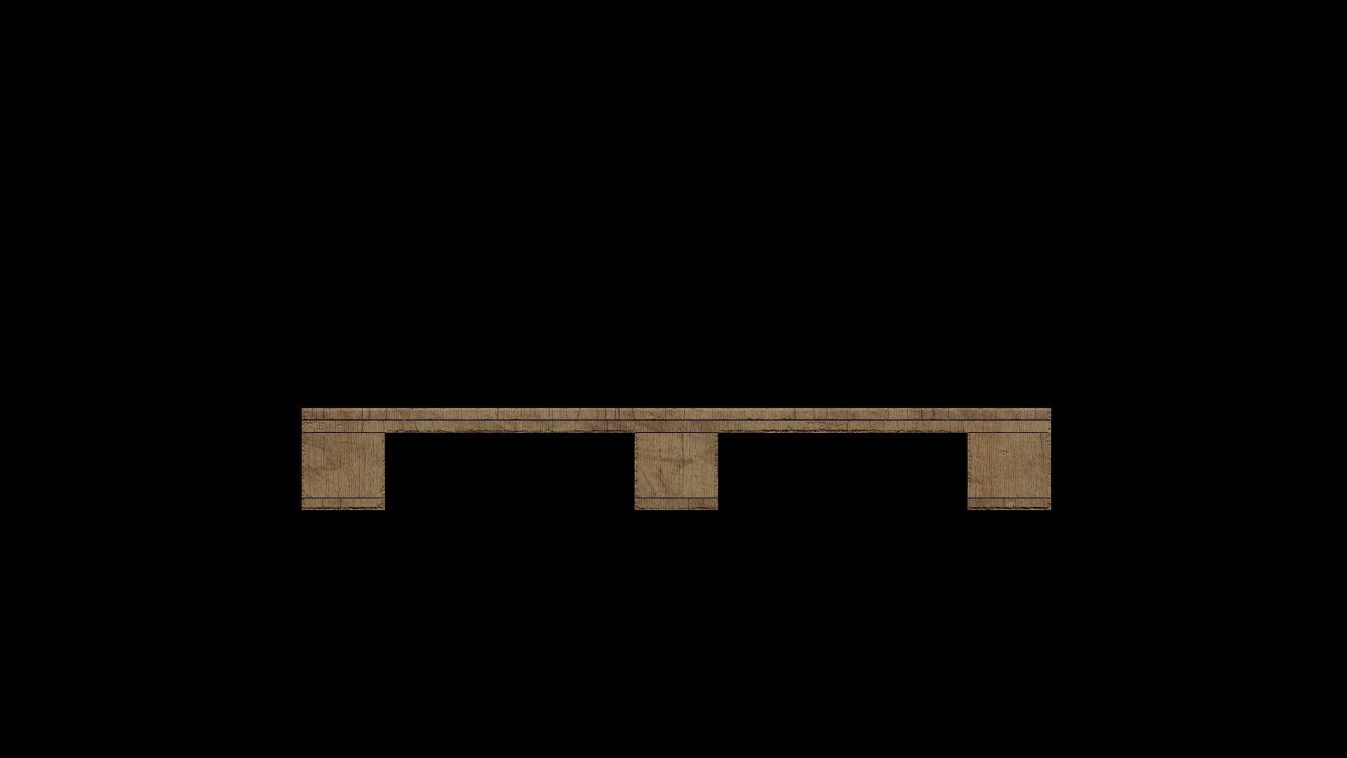 Wooden Cargo Pallet Low-poly 3D model_29