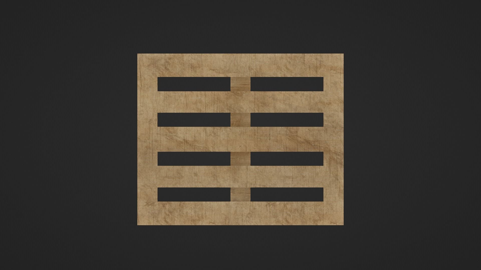 Wooden Cargo Pallet Low-poly 3D model_34