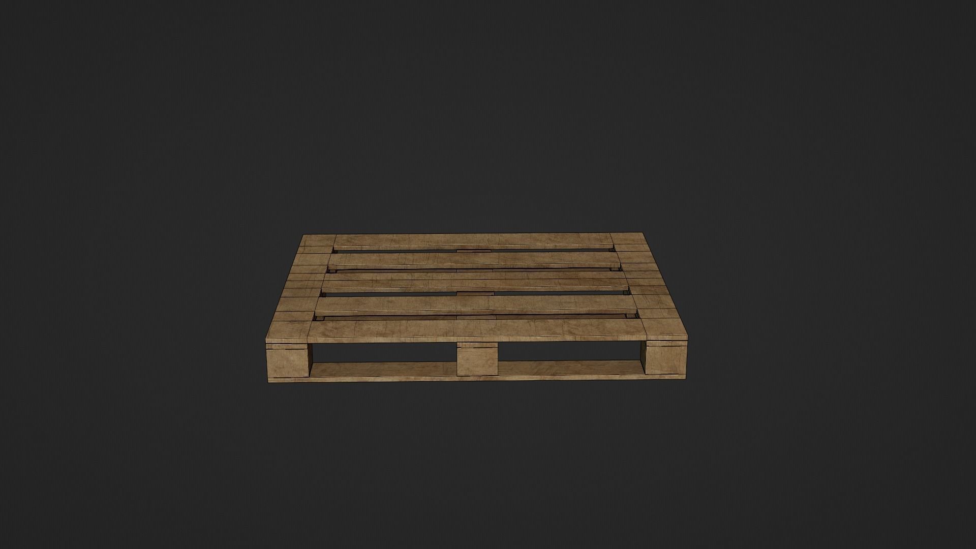 Wooden Cargo Pallet Low-poly 3D model_39