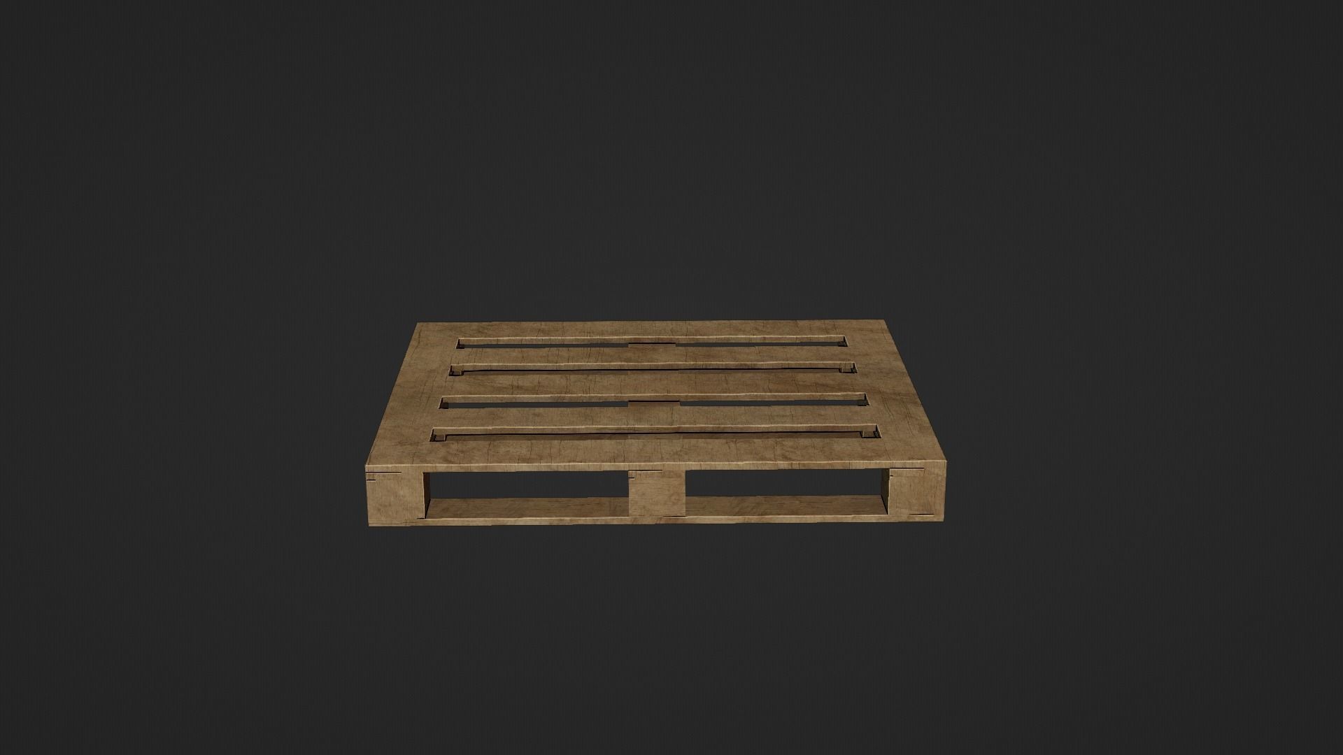 Wooden Cargo Pallet Low-poly 3D model_38