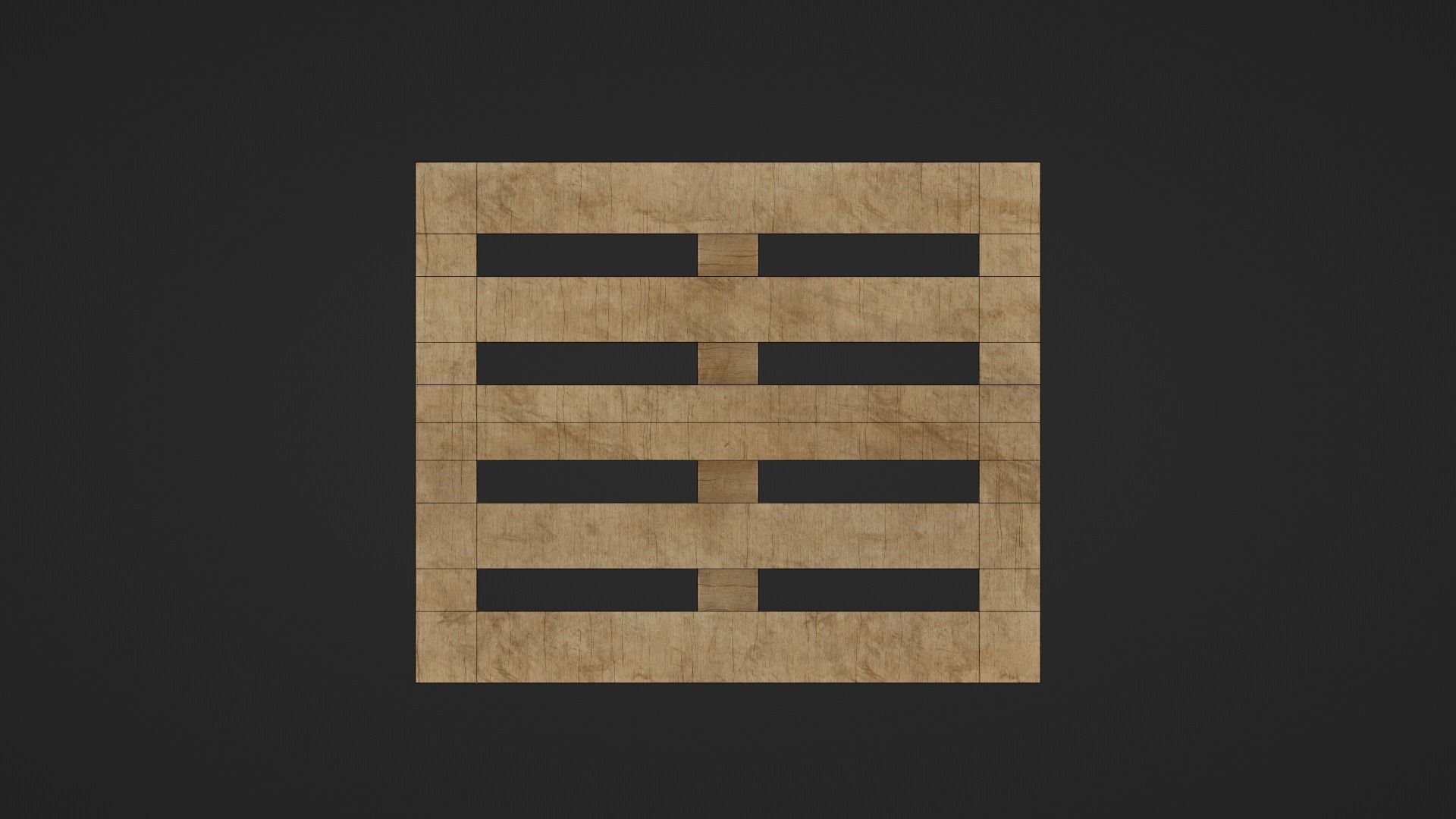 Wooden Cargo Pallet Low-poly 3D model_35