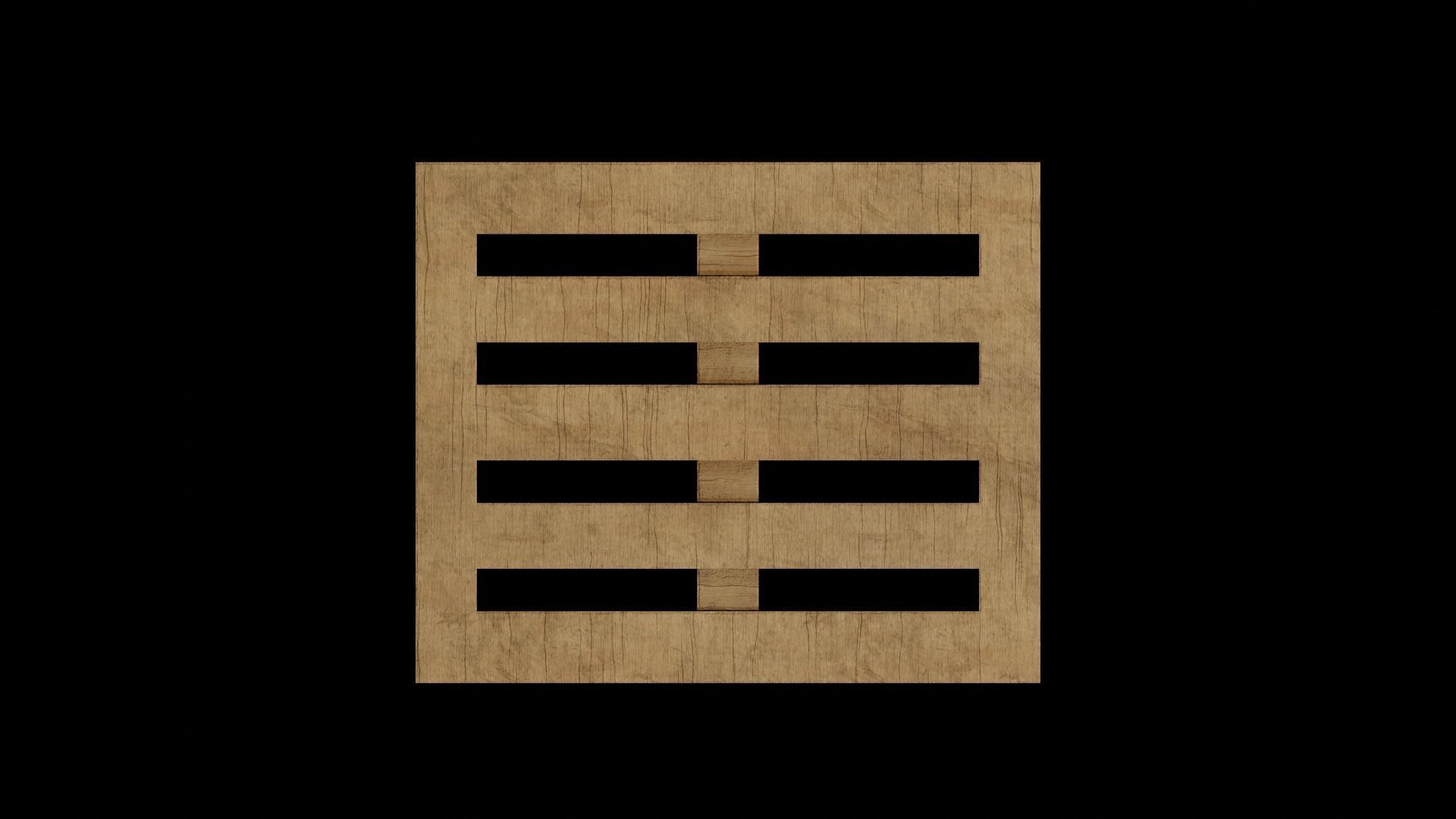 Wooden Cargo Pallet Low-poly 3D model_28