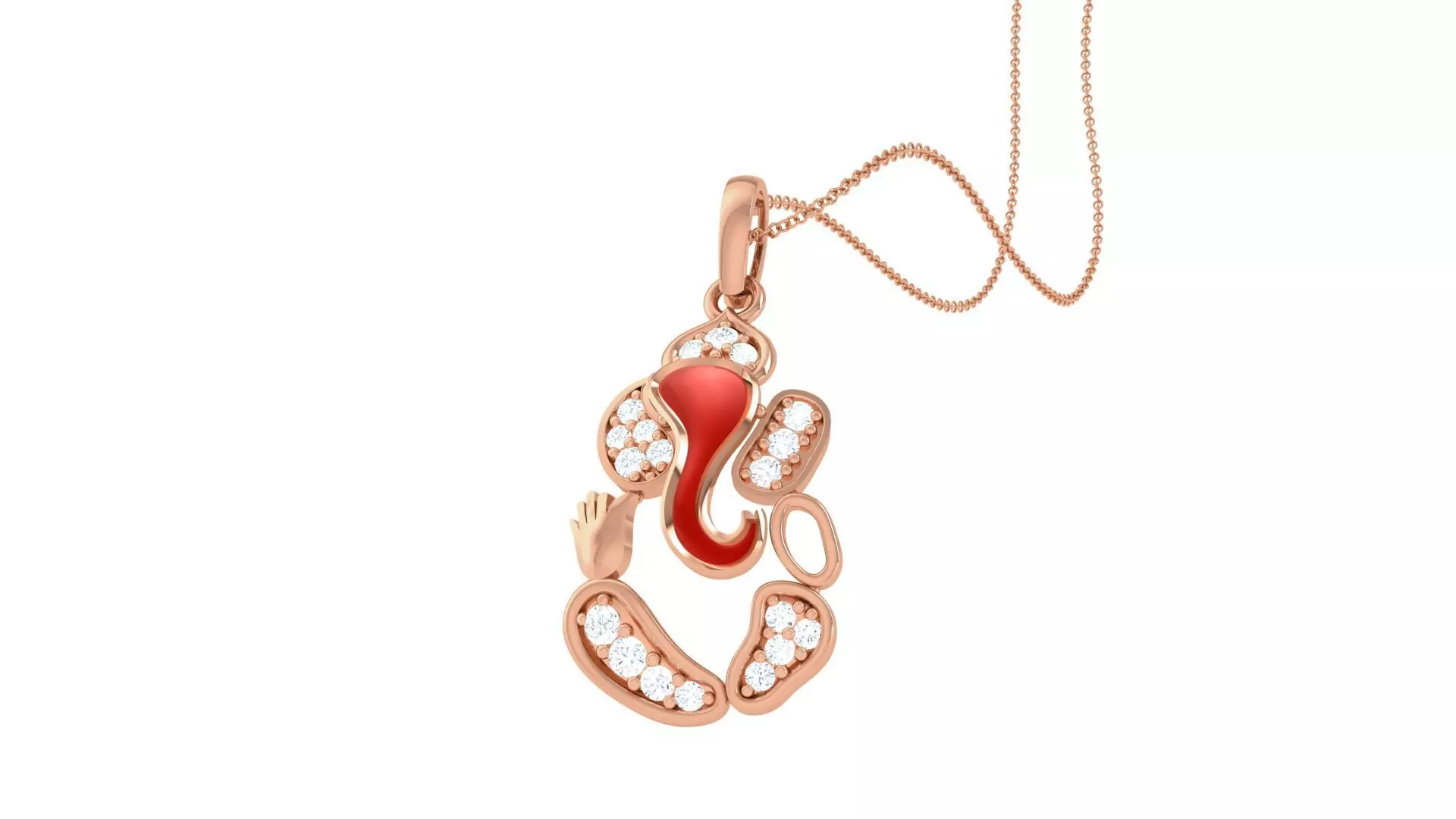 Spiritual Ganesha Pendant 3D print model_0