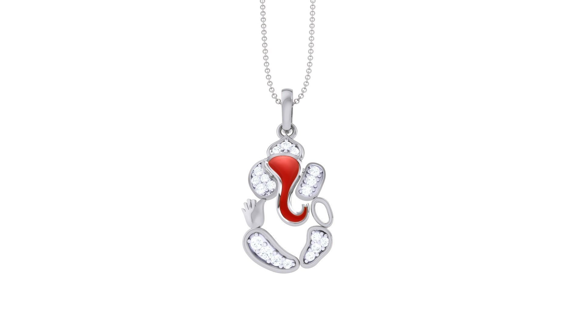 Spiritual Ganesha Pendant 3D print model_9