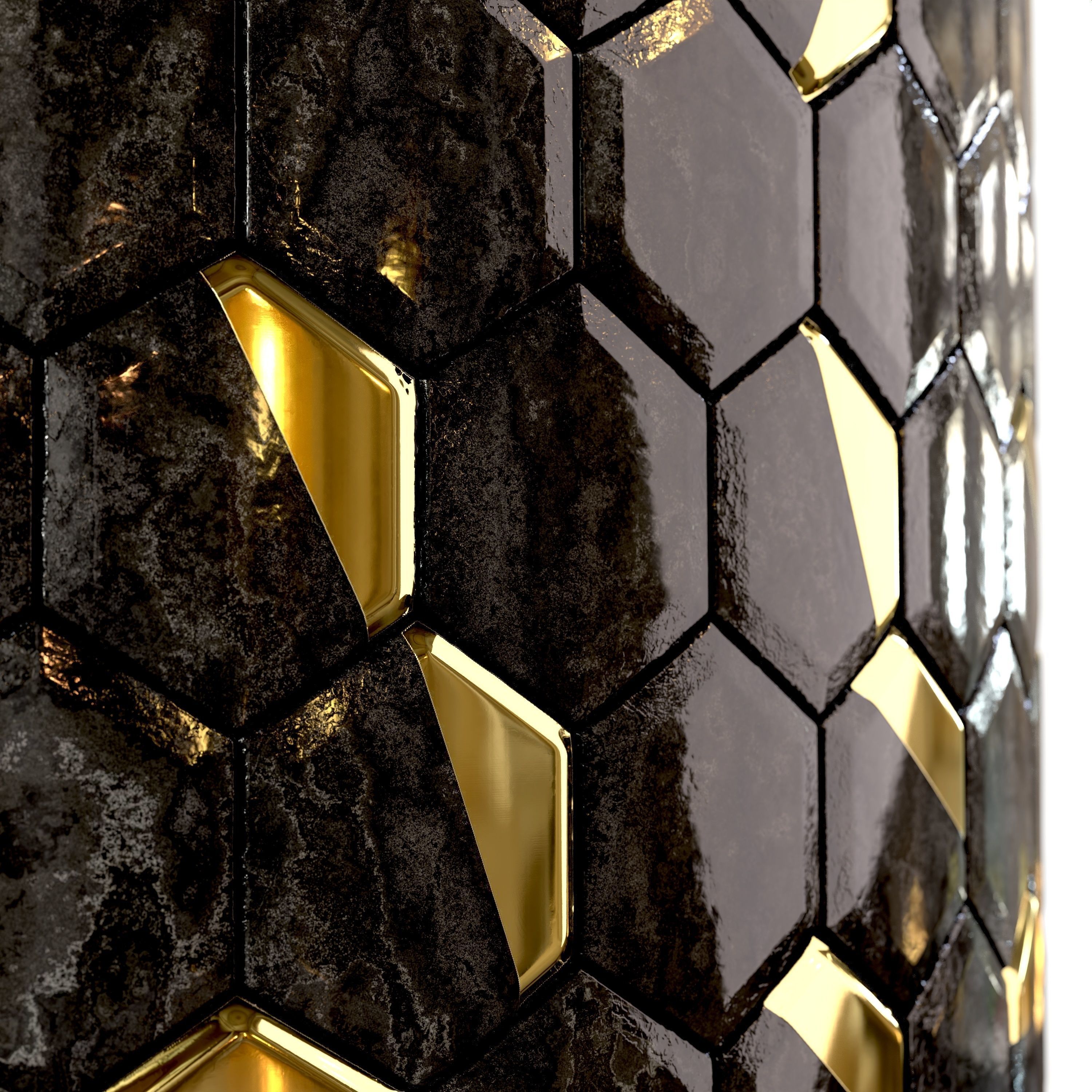 steel and marble tile PBR texture 002 Texture_12