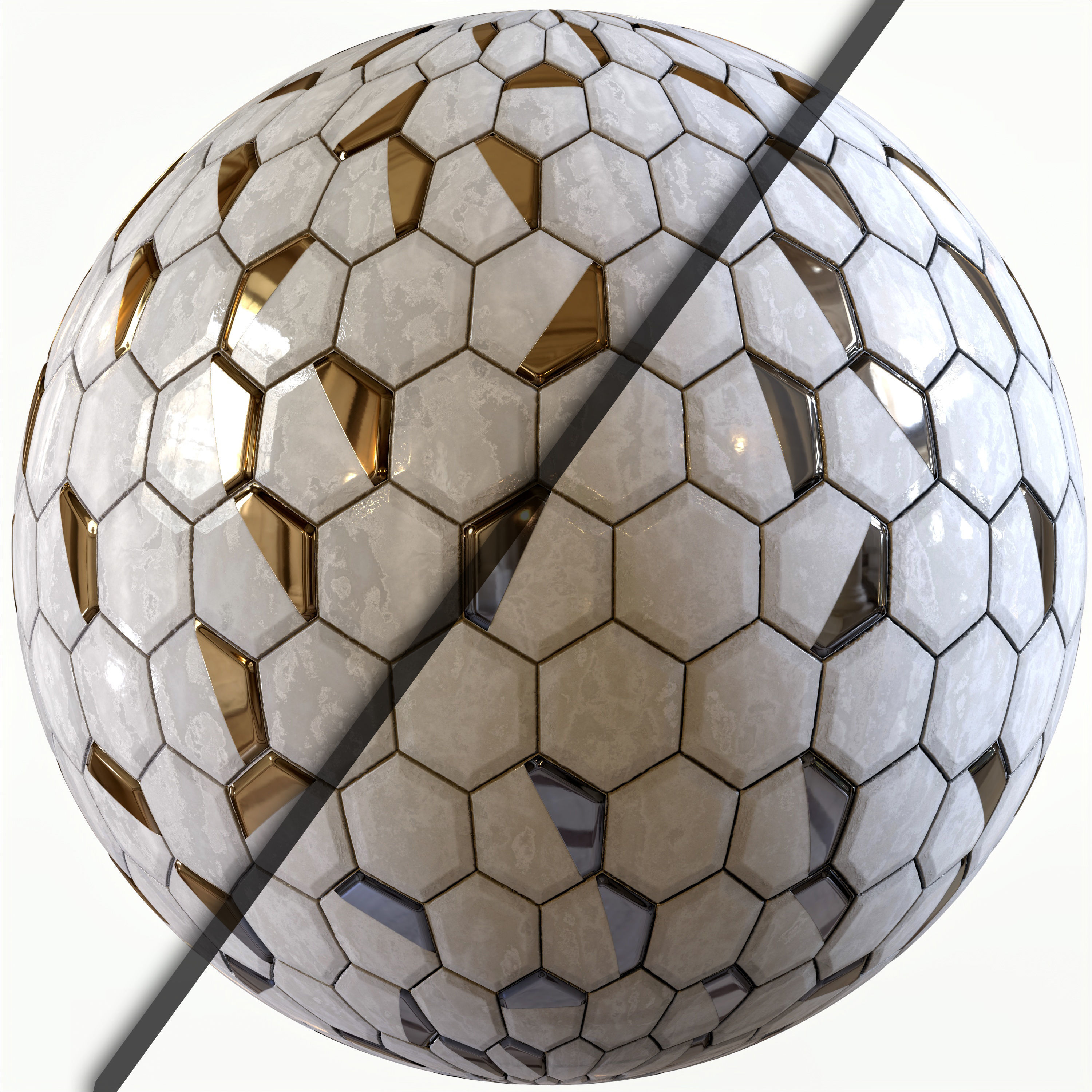 steel and marble tile PBR texture 002 Texture_2