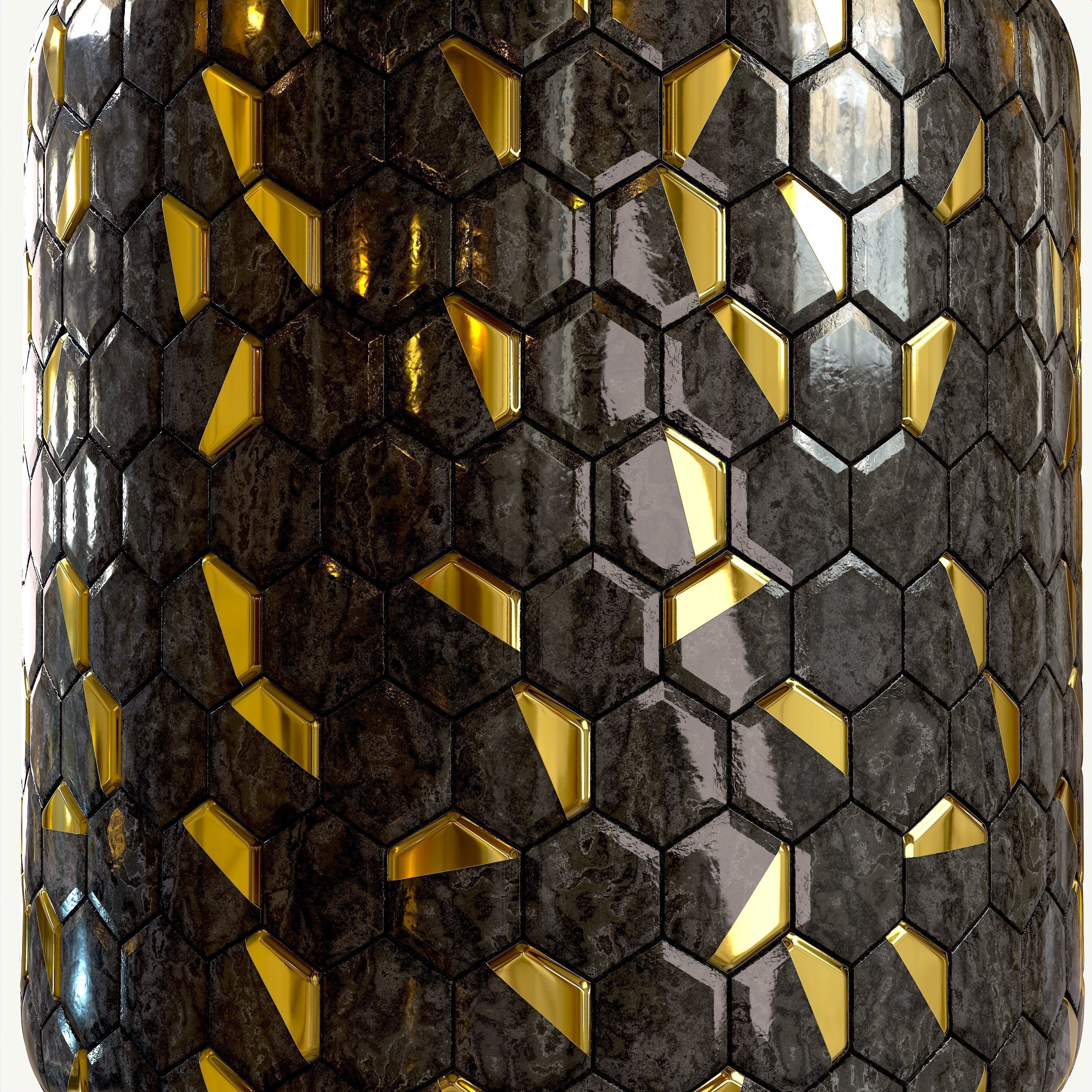 steel and marble tile PBR texture 002 Texture_8