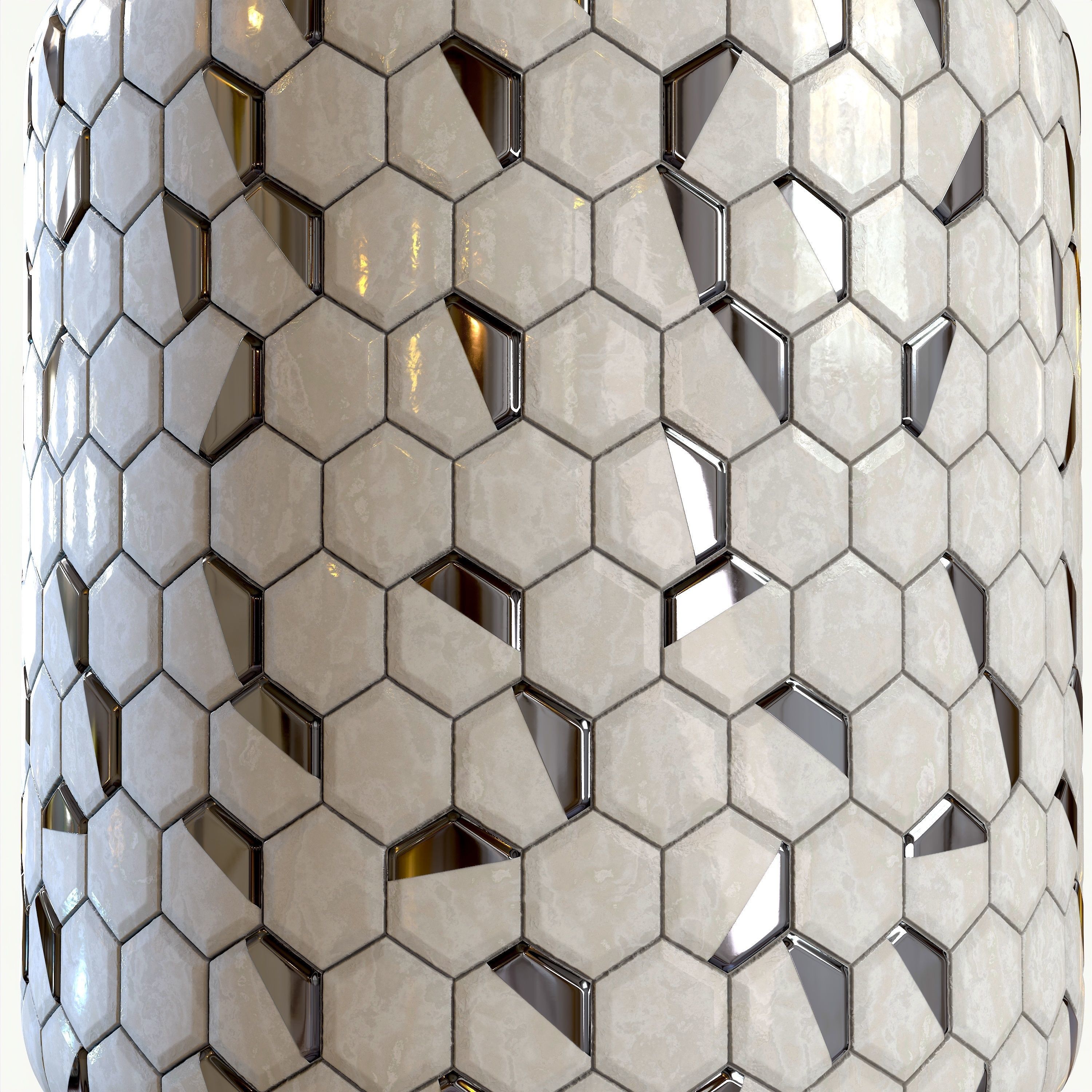 steel and marble tile PBR texture 002 Texture_3