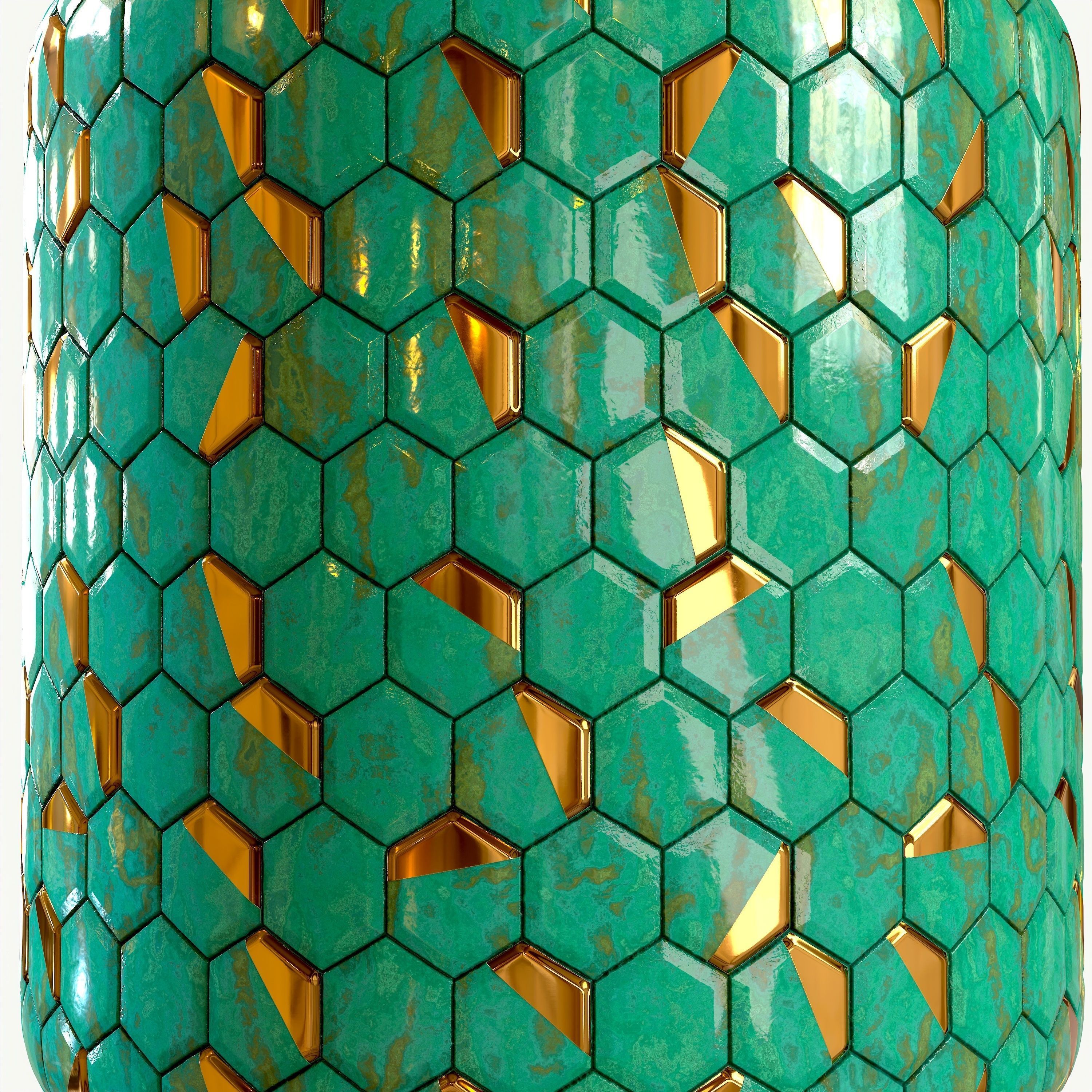 steel and marble tile PBR texture 002 Texture_7